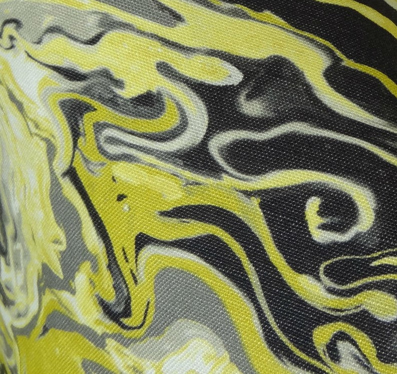 Marble Onyx Yellow Gray and Black Handmade Luxury Pillow-2