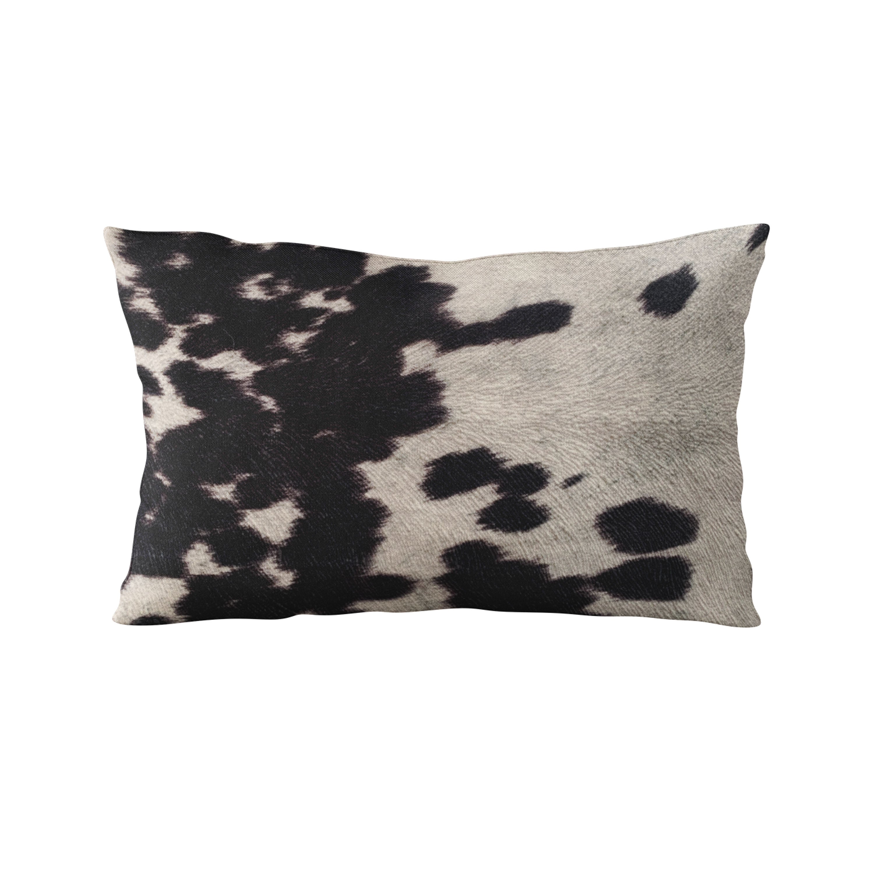 Plutus Black Cowhide Animal Luxury Throw Pillow-4