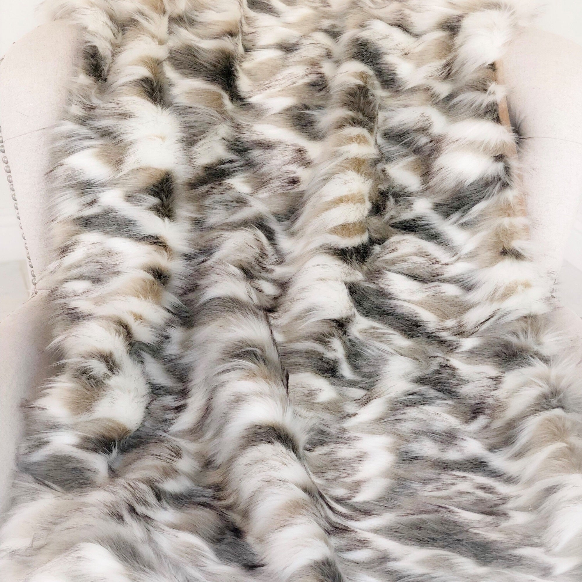 Tibet Faux Fox Handmade Luxury Throw-2