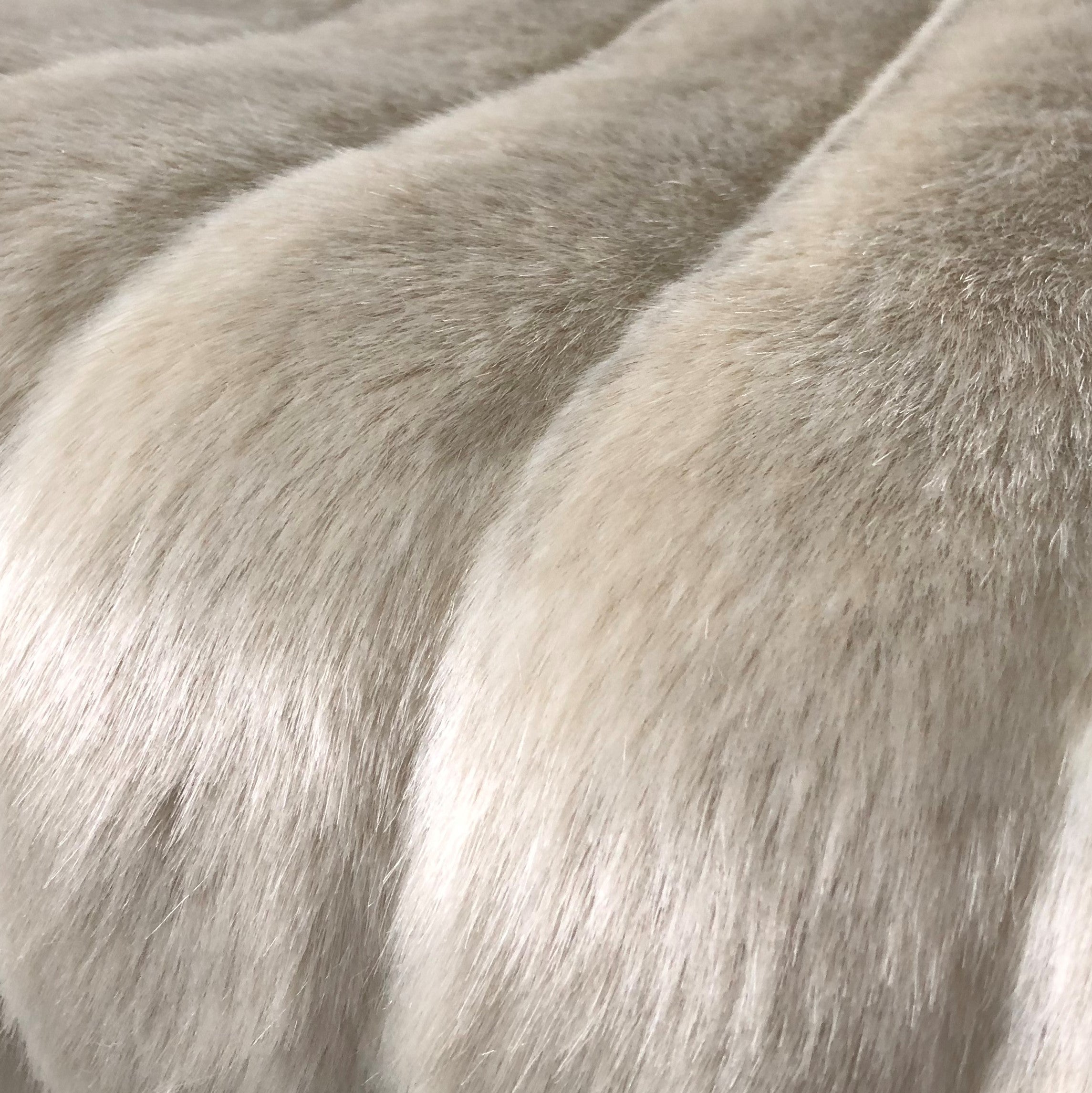 Fancy Mink Faux Fur Ivory Luxury Throw-2