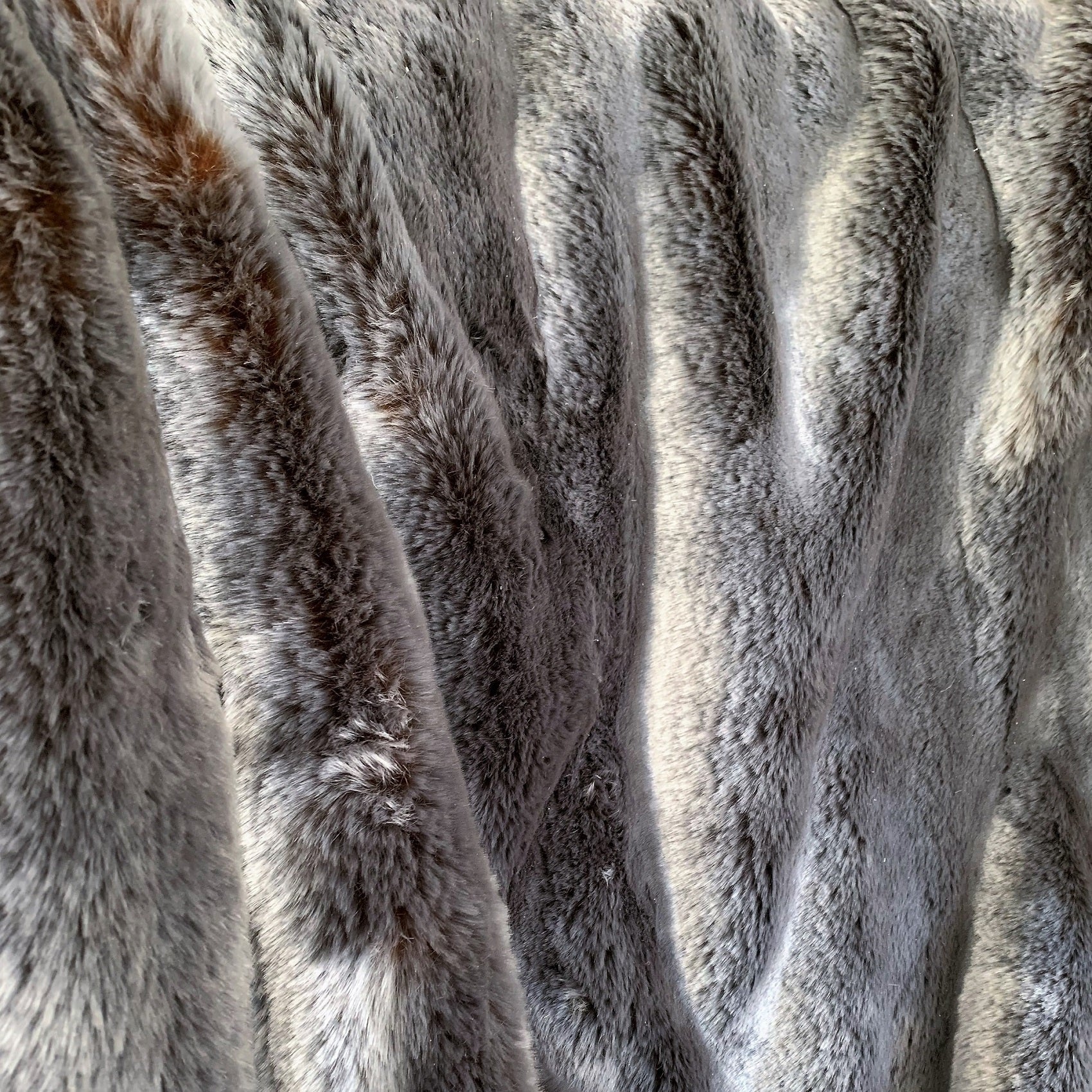 Two Tone Gray/Amber Handmade Luxury Throw-2