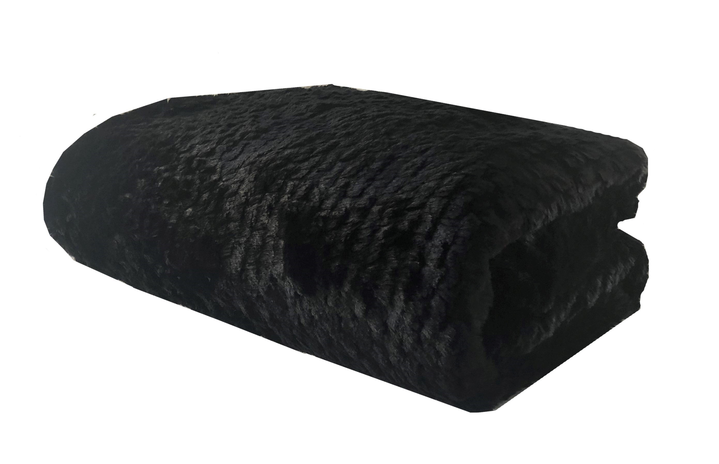 Black Mink Faux Fur Luxury Throw-0