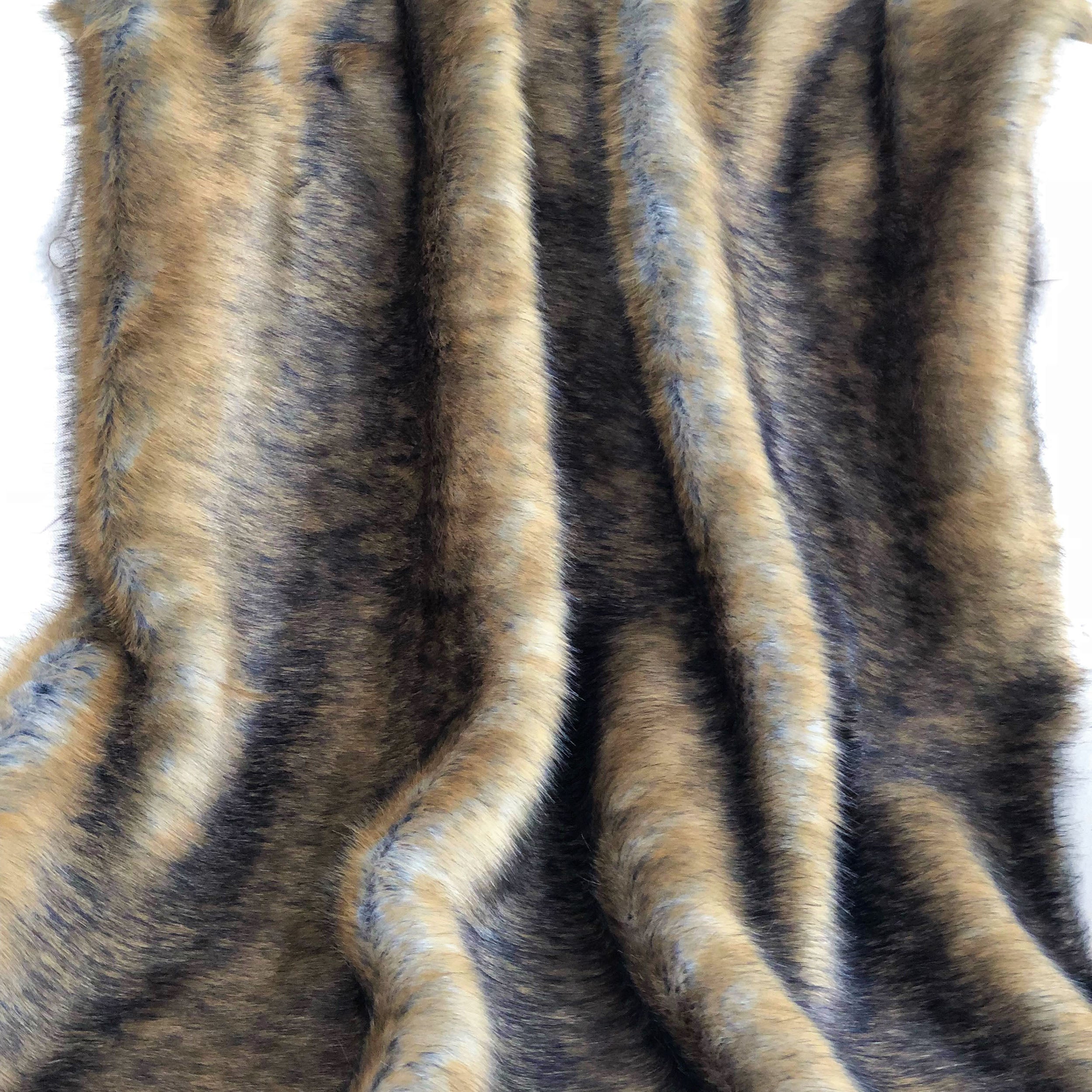 Brown and Grey Wild Grizzly Bear Faux Fur Luxury Throw-2