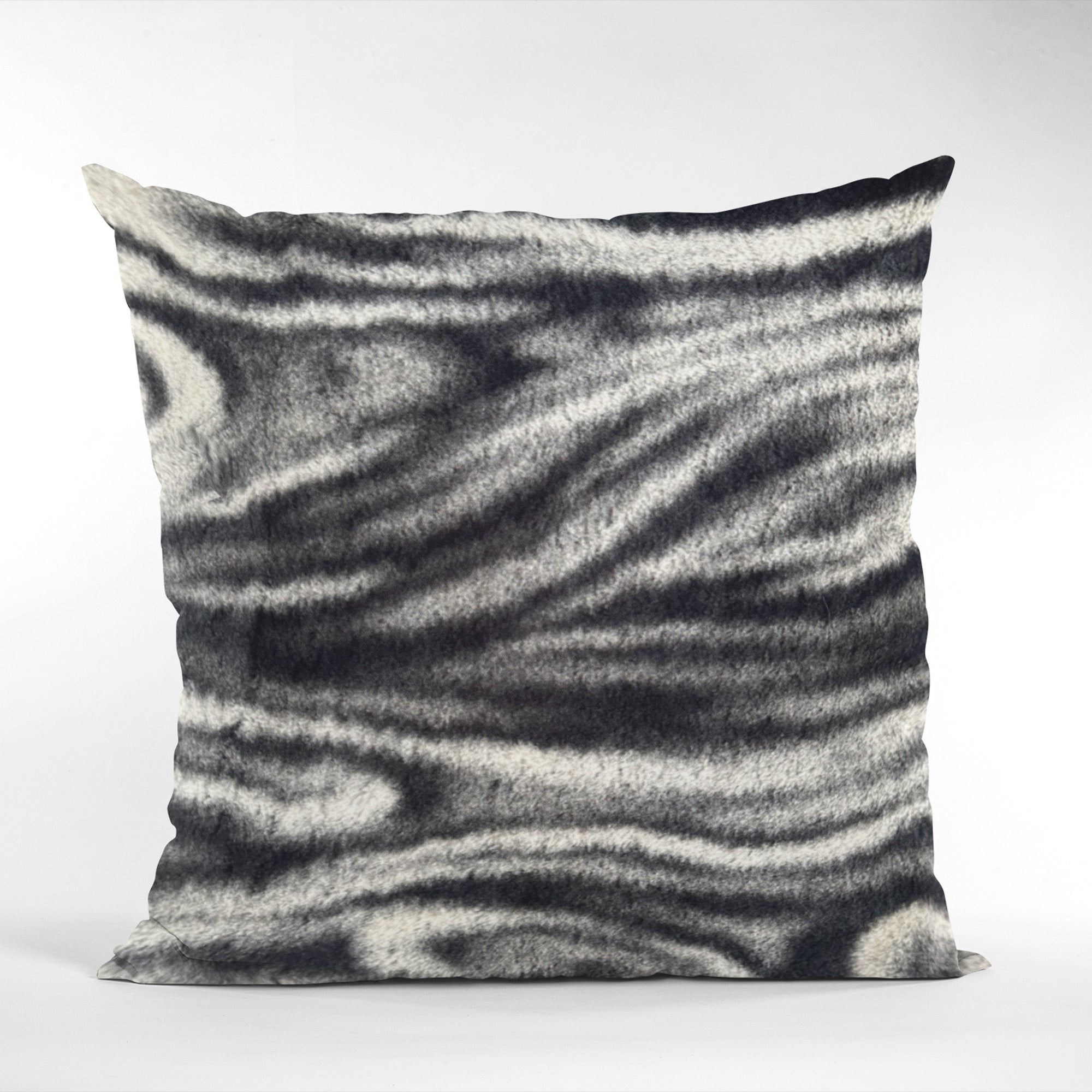 Plutus Black White Galaxy Animal Faux Fur Luxury Throw Pillow-1