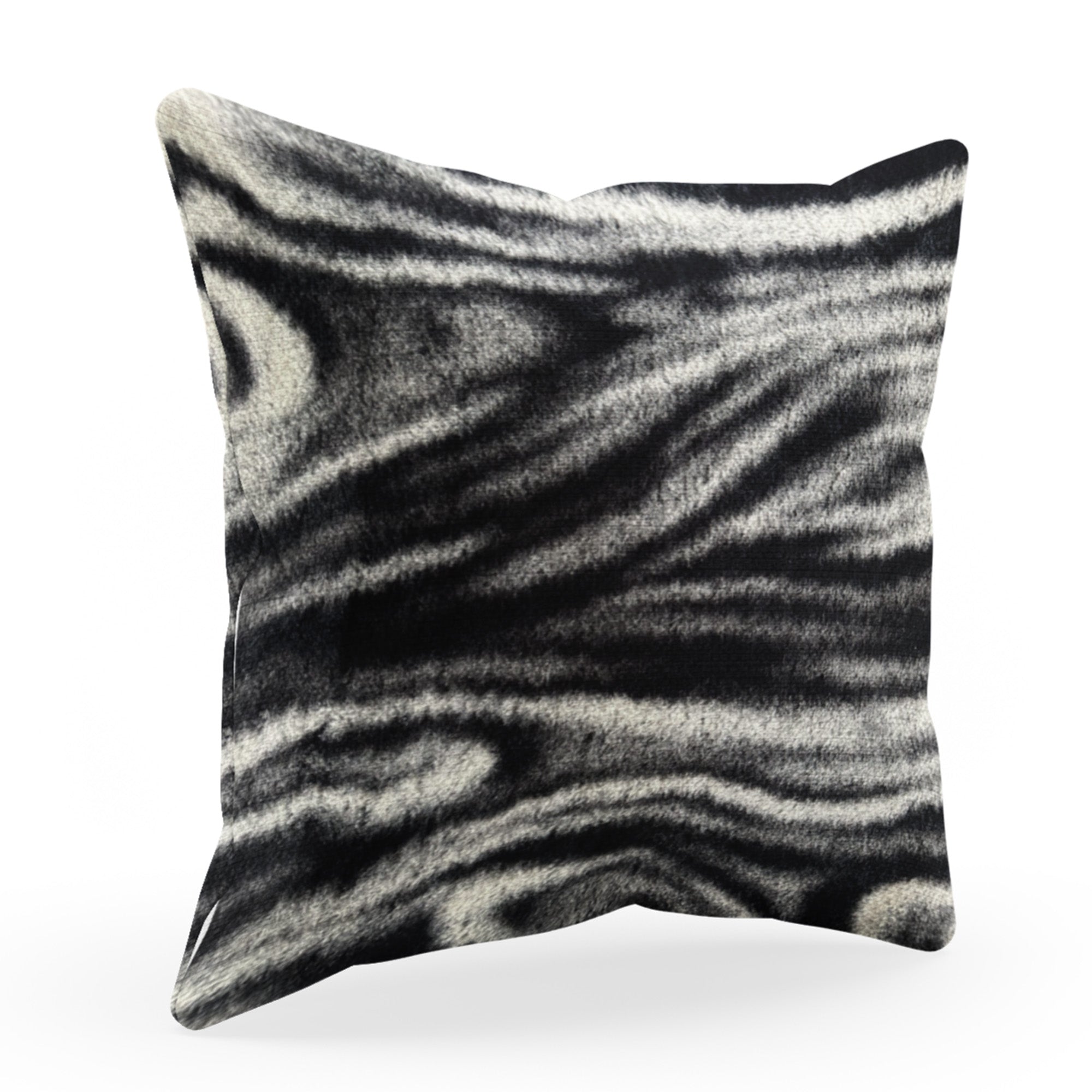 Plutus Black White Galaxy Animal Faux Fur Luxury Throw Pillow-0