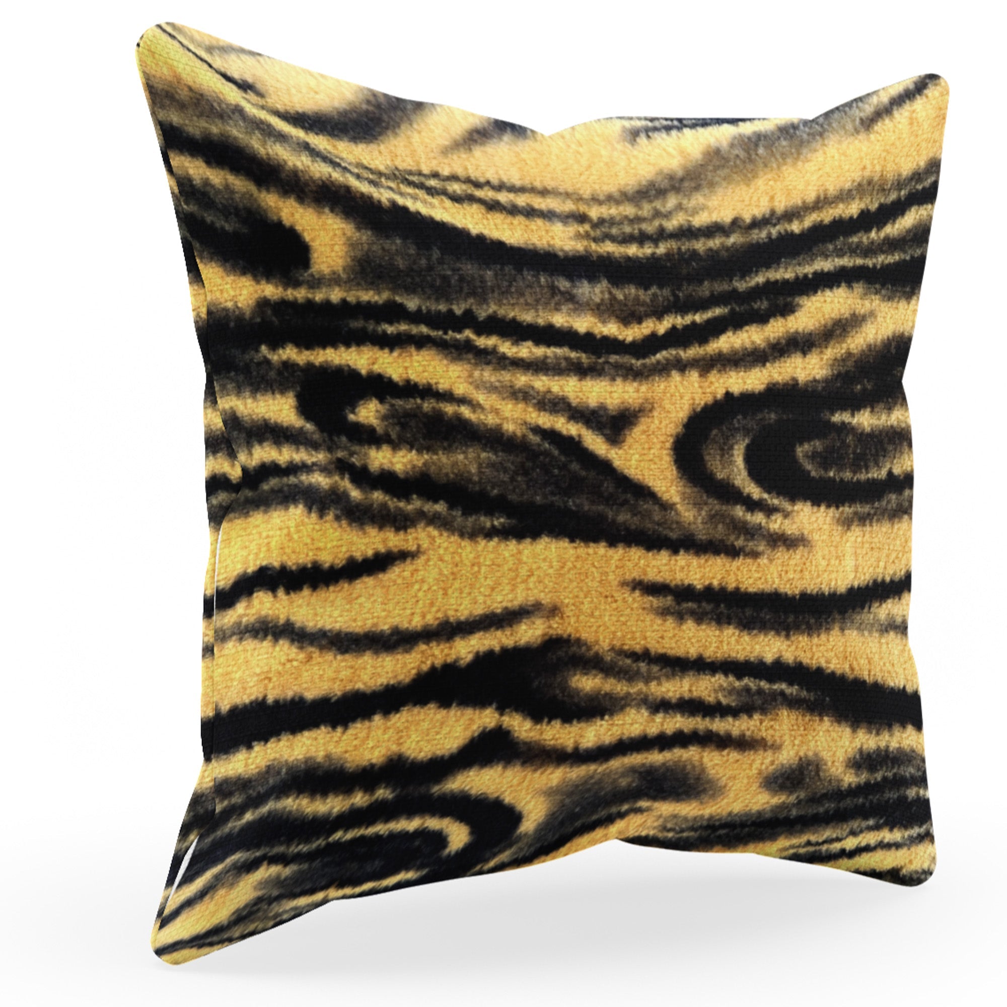 Plutus Yellow Galaxy Animal Faux Fur Luxury Throw Pillow-0