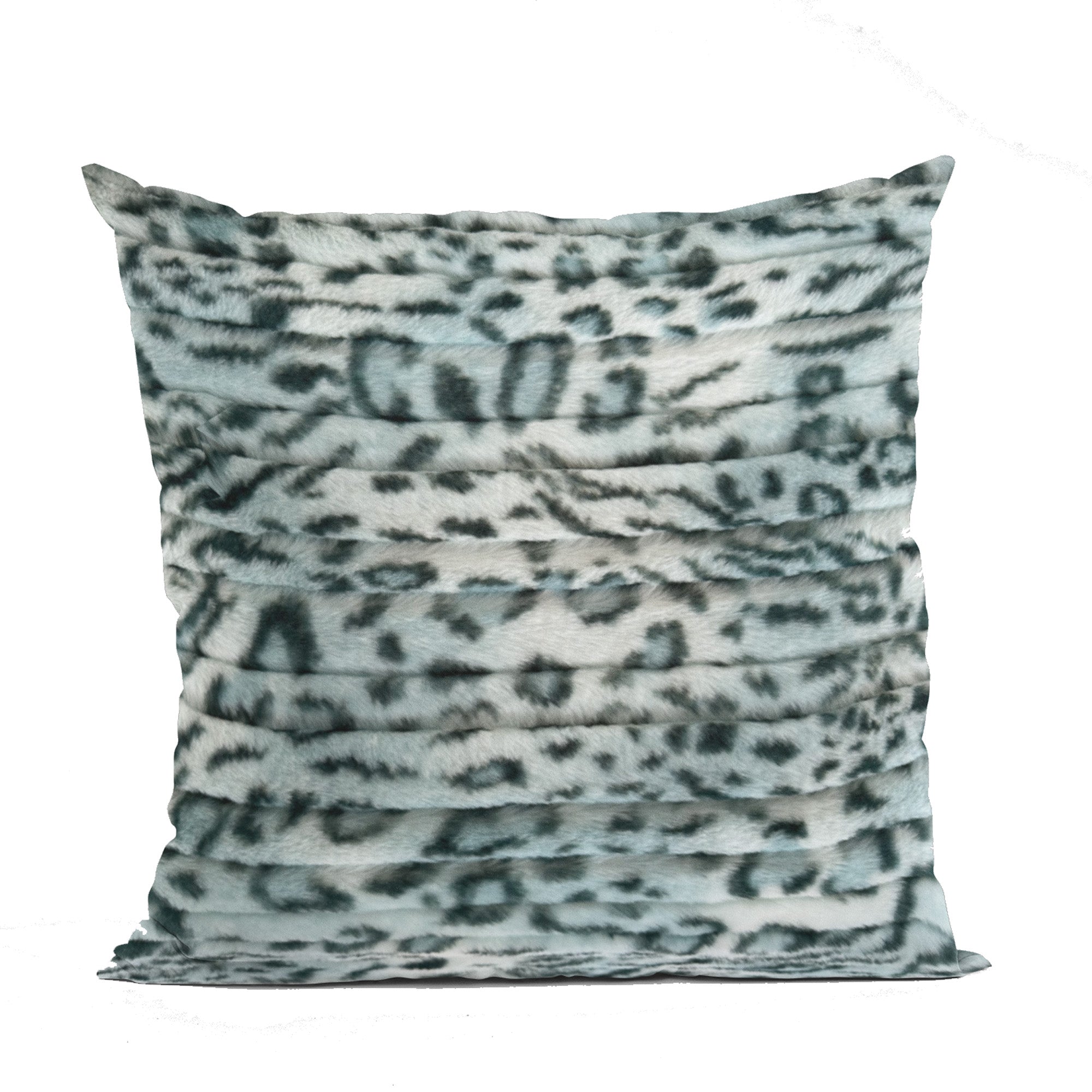 Plutus Green Luxe Lash Animal Faux Fur Luxury Throw Pillow-0