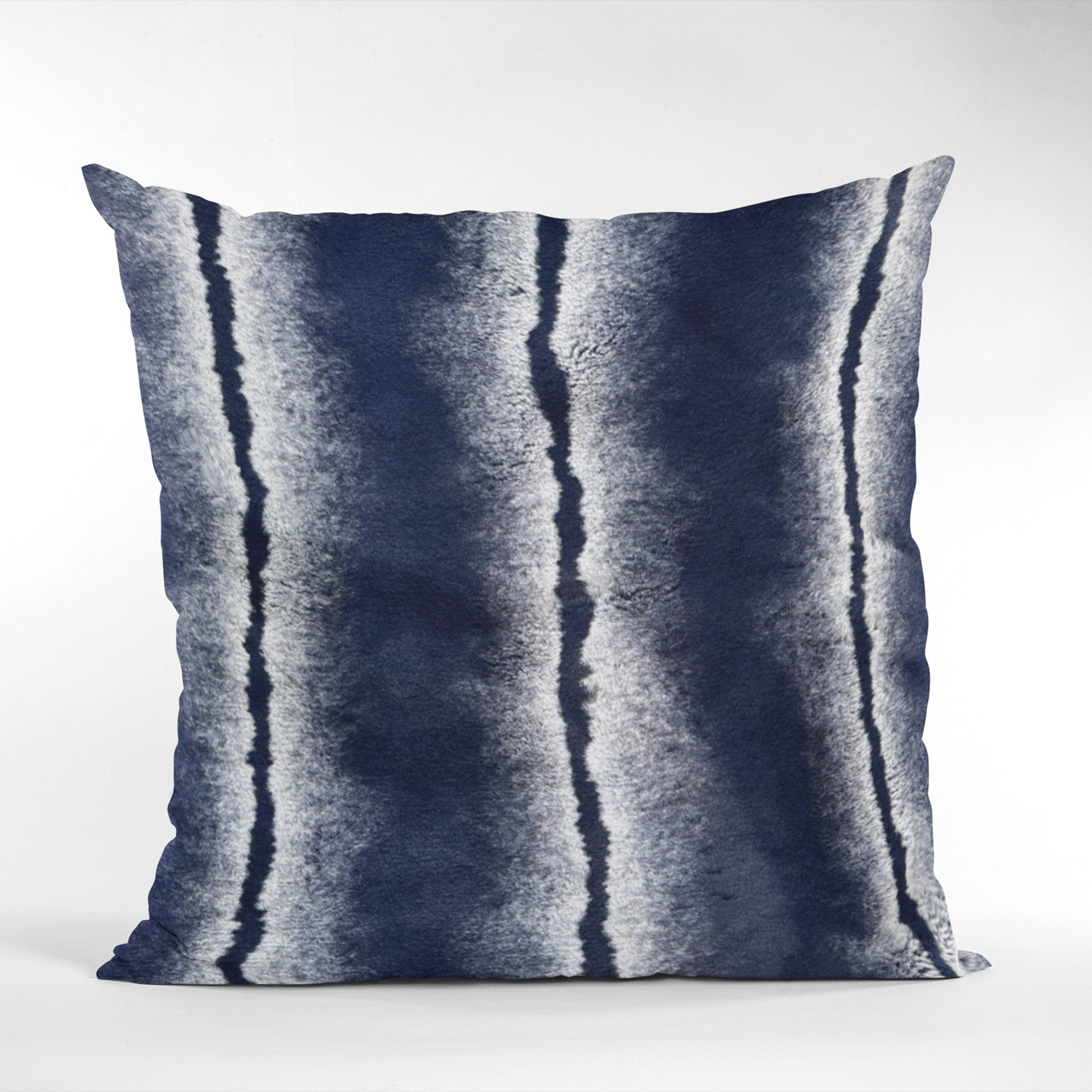 Plutus Navy Fluffy Fields Animal Faux Fur Luxury Throw Pillow-4