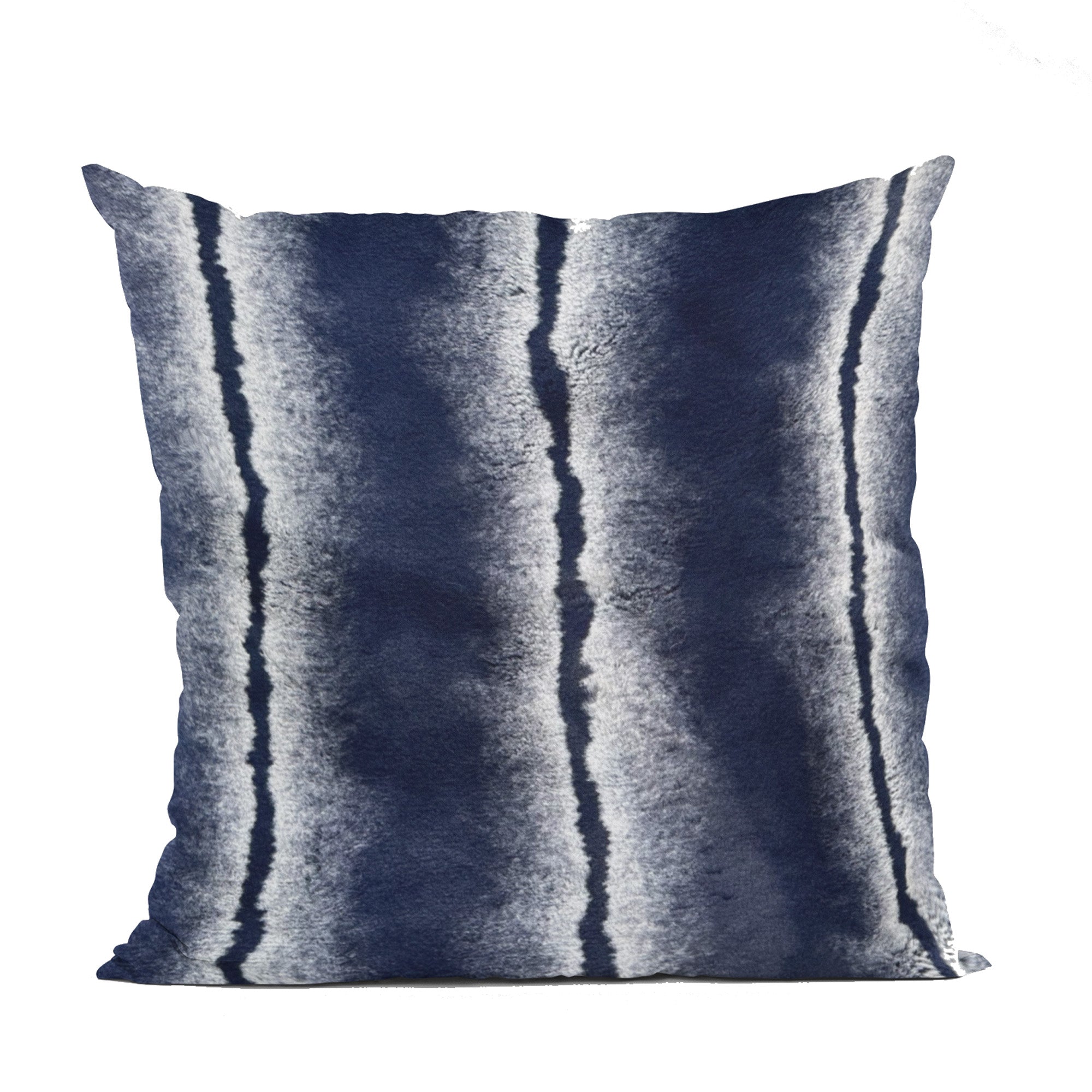 Plutus Navy Fluffy Fields Animal Faux Fur Luxury Throw Pillow-0