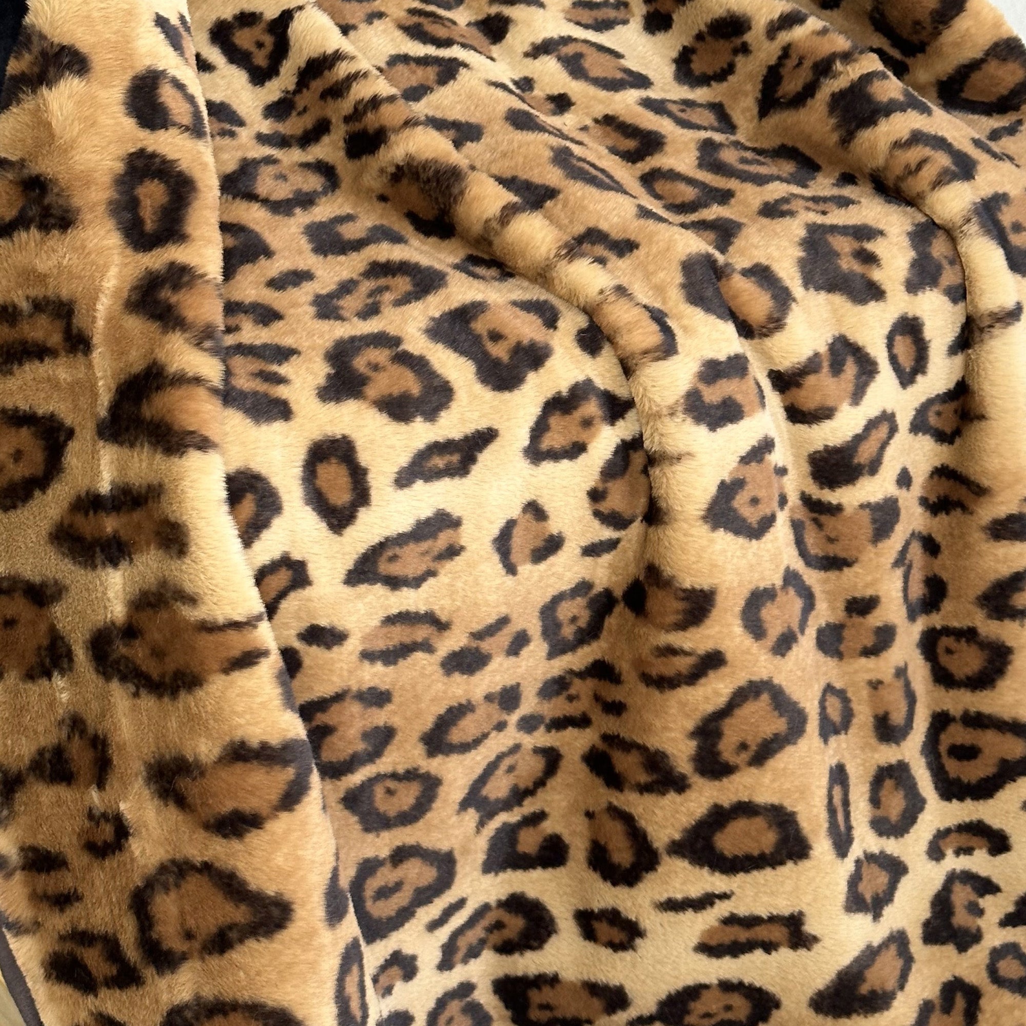 Plutus Brown Jaguar Faux Fur Luxury Throw Blanket-1