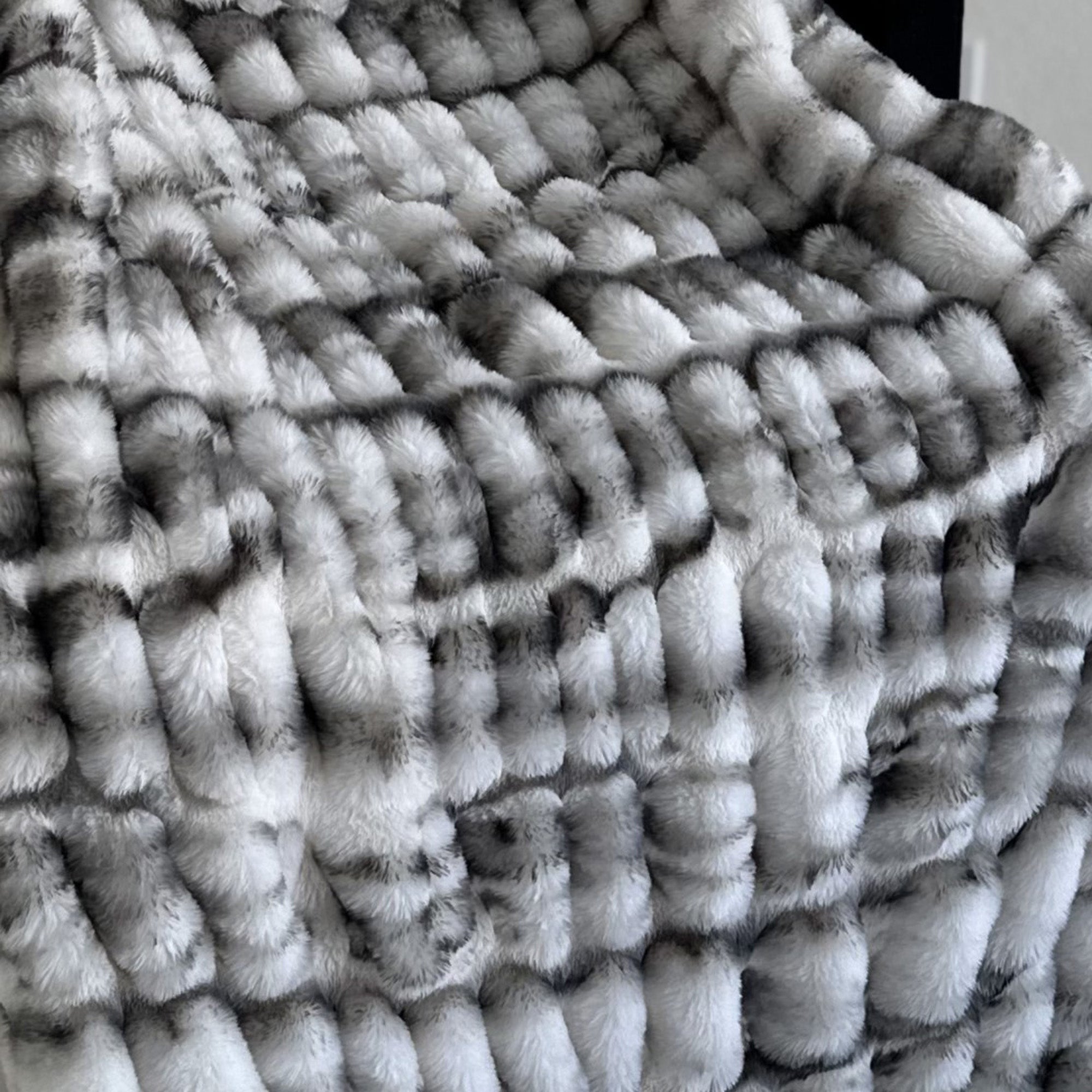 Plutus Off White Sherpa Faux Fur Luxury Throw Blanket-1