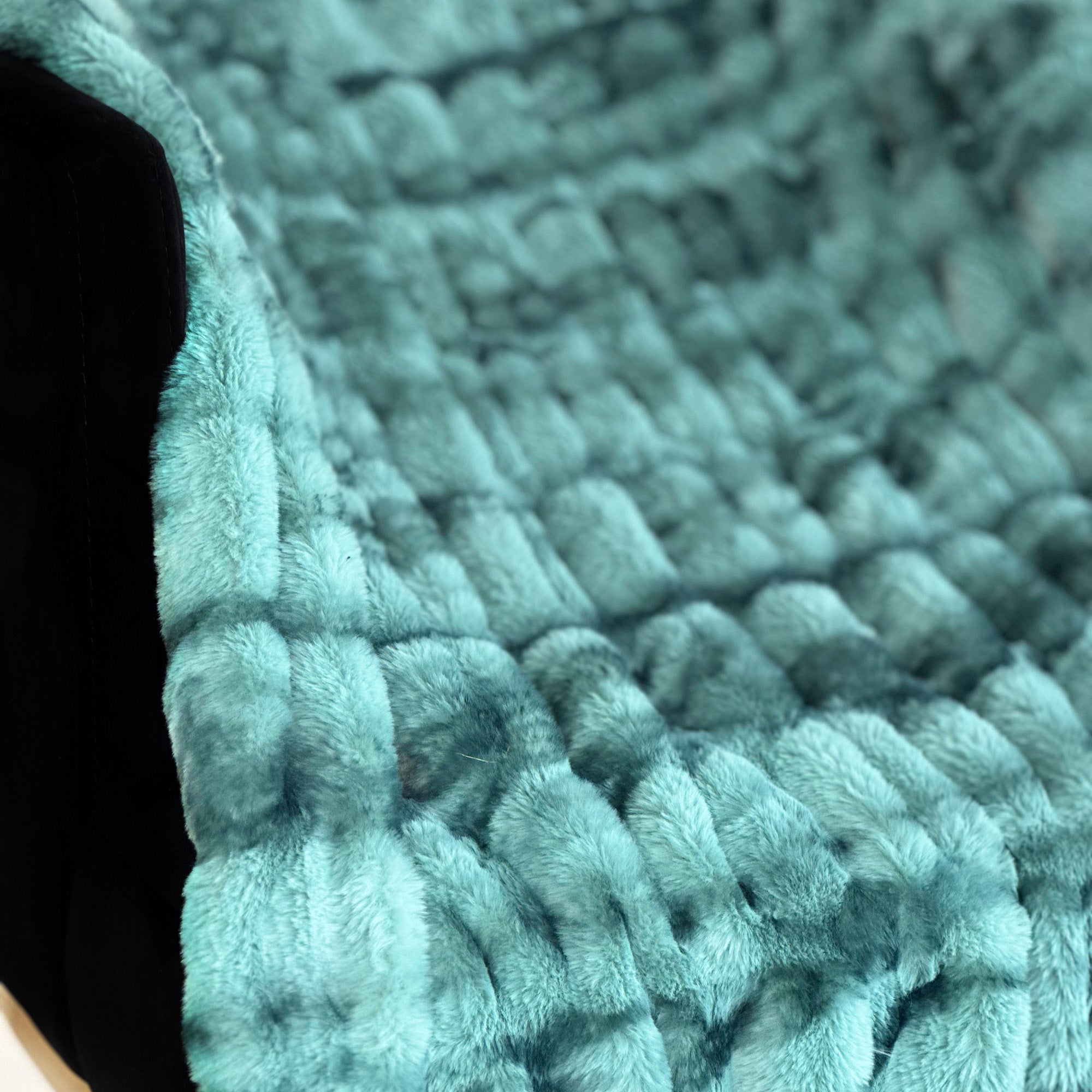 Plutus Teal Sherpa Faux Fur Luxury Throw Blanket-1