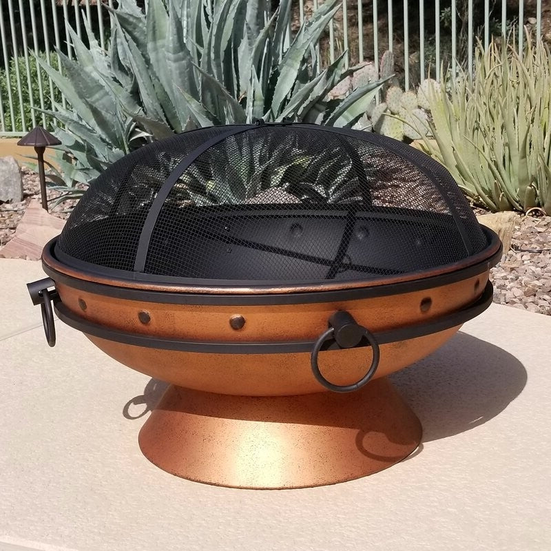 Cauldron Steel Wood Burning Fire Pit with Spark Screen-2