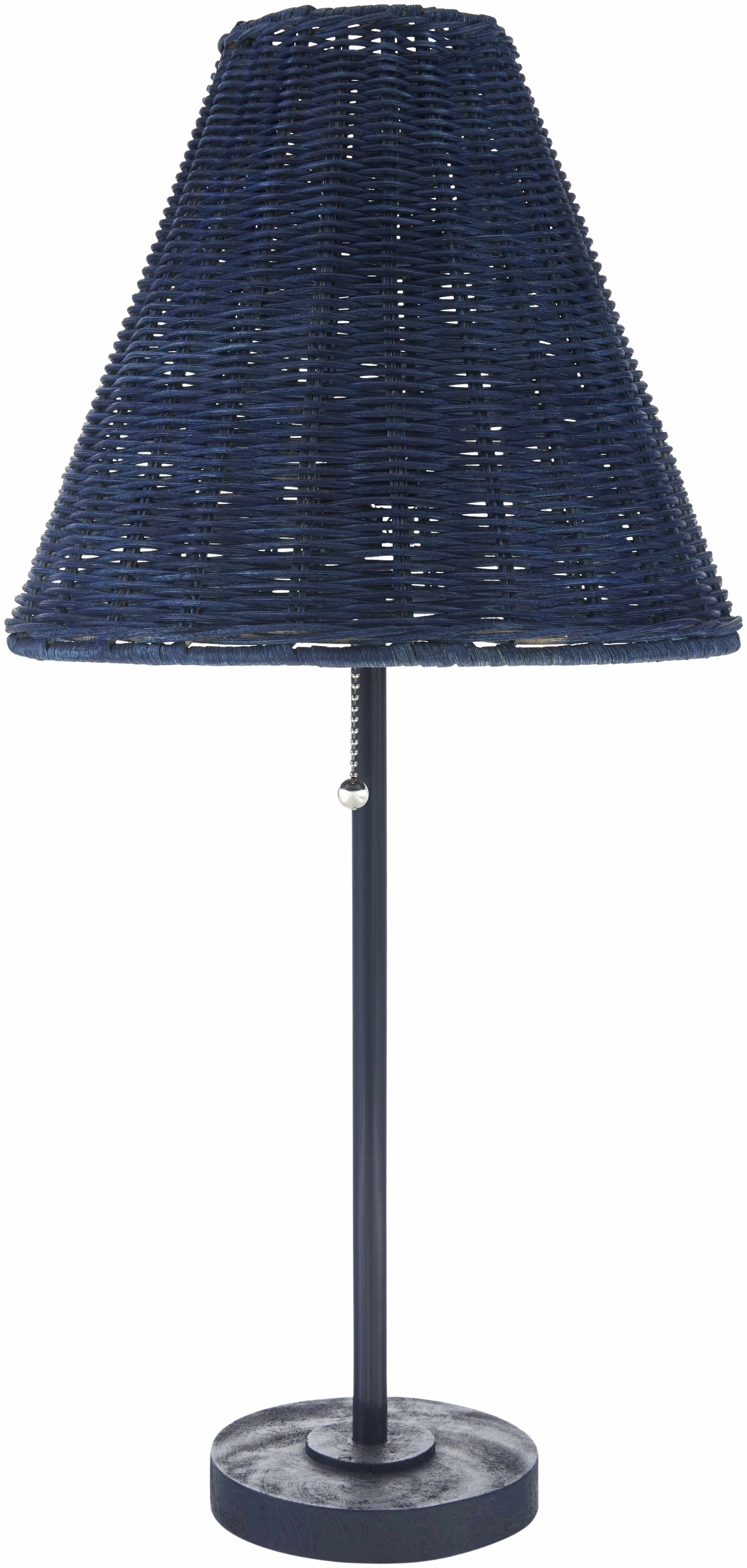 Panettieri Blue Rattan Table Lamp-0