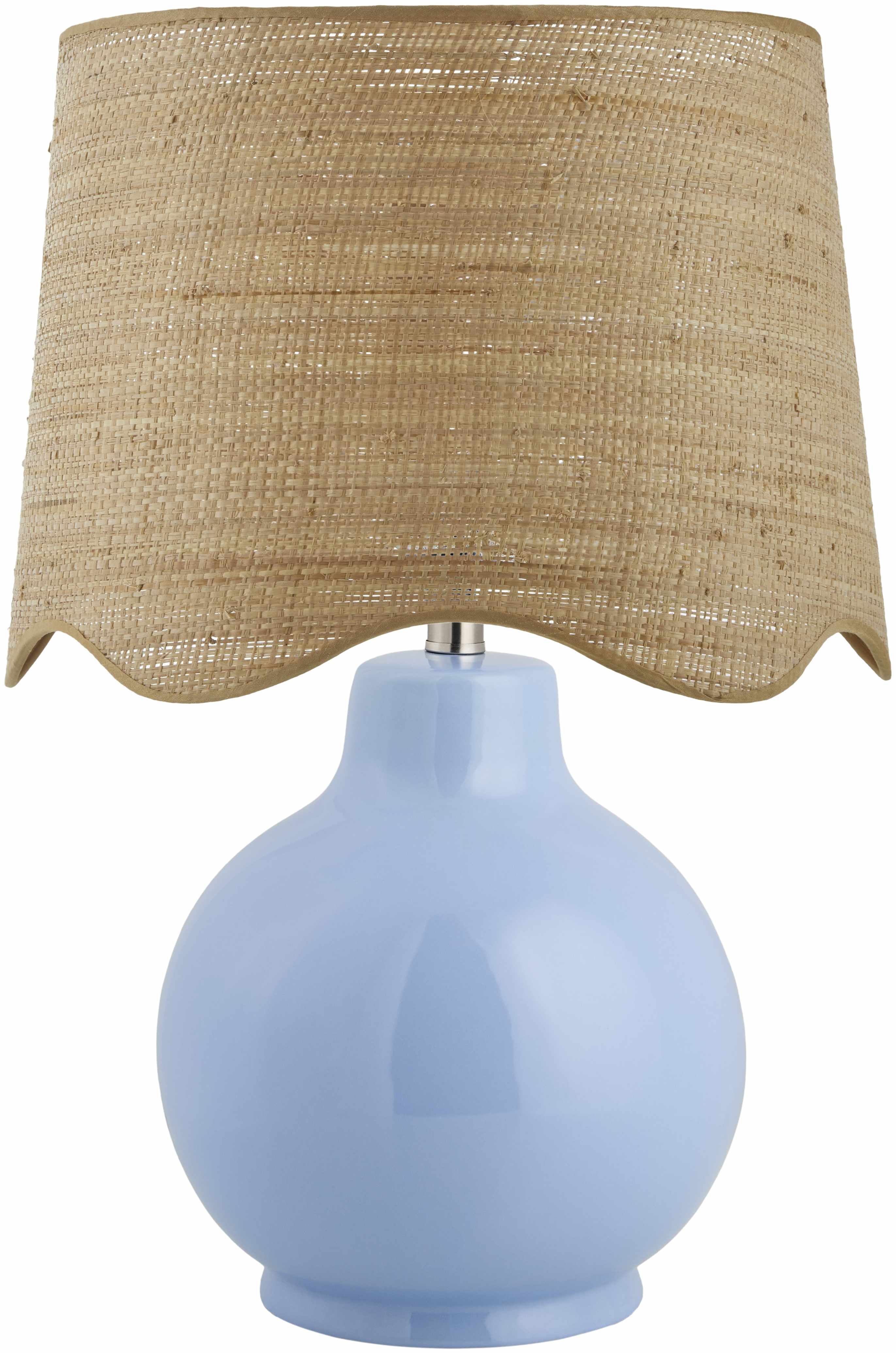 Pojezerje Blue Rattan Table Lamp-0