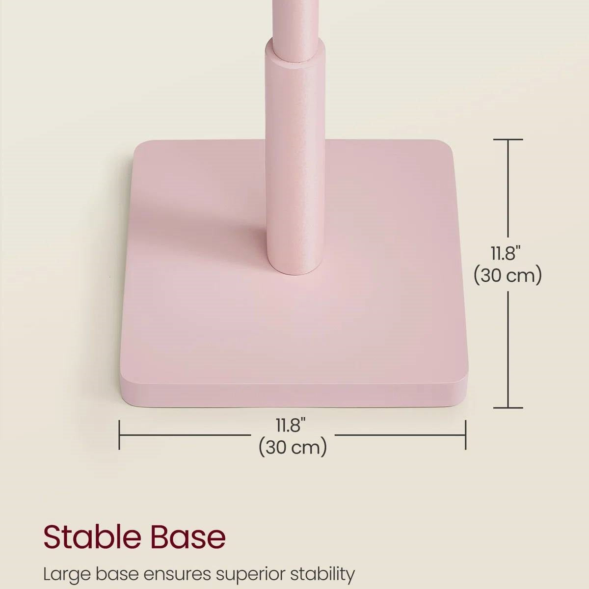 Modern Solid Wood Coat Rack Entryway Hall Tree Hat Stand in Pink