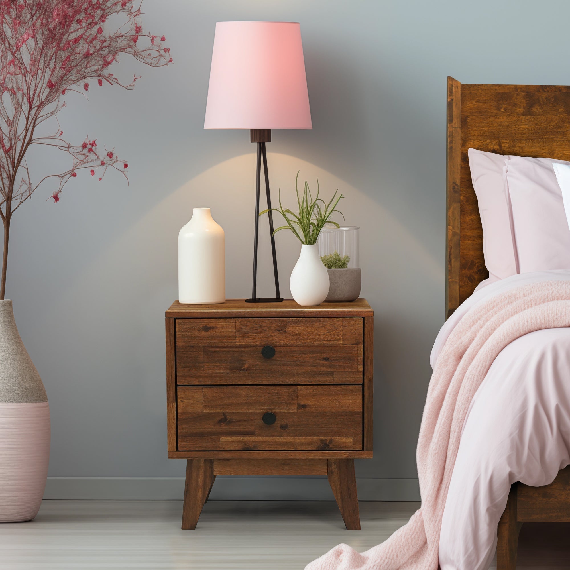Silvia Solid Wood Nightstand