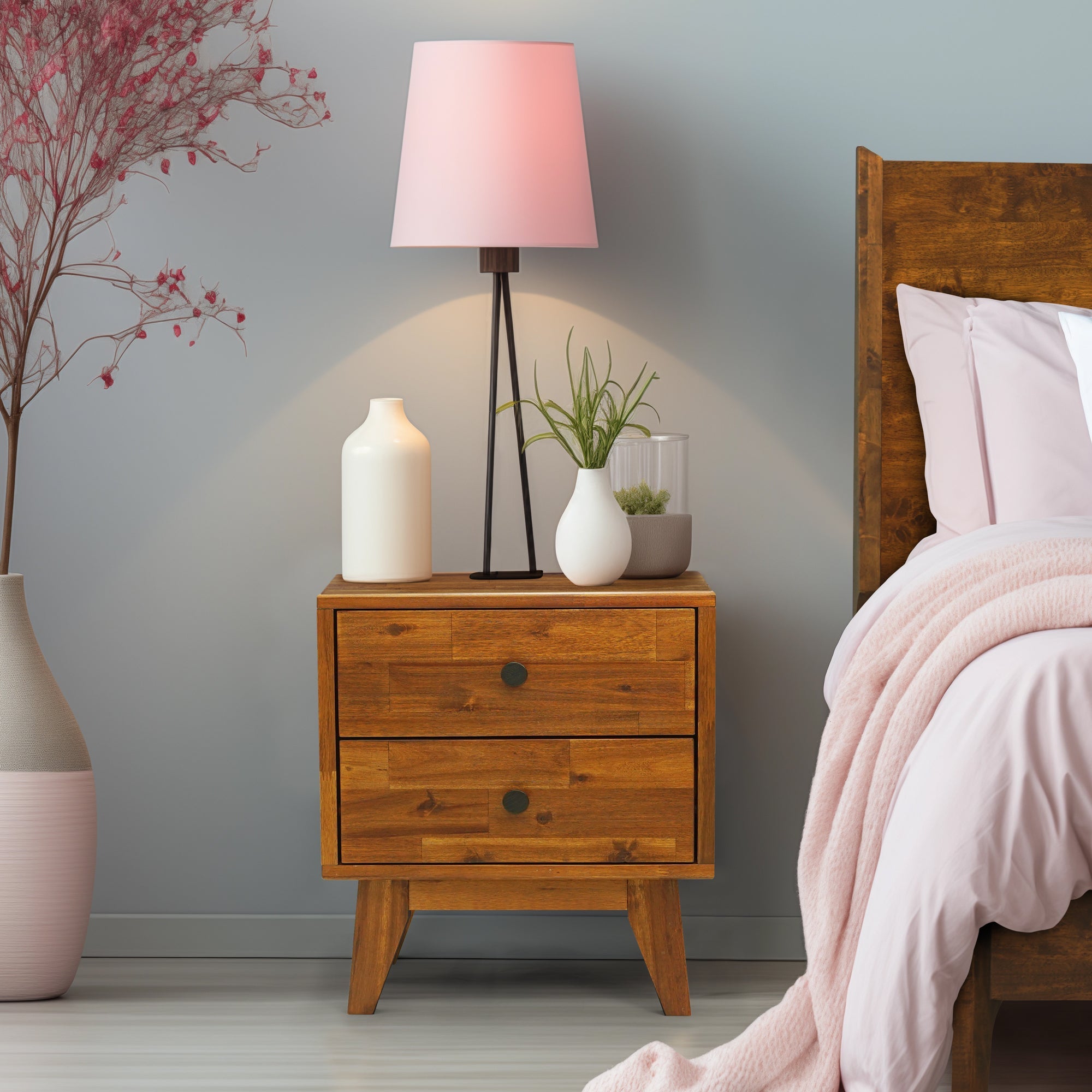 Silvia Solid Wood Nightstand