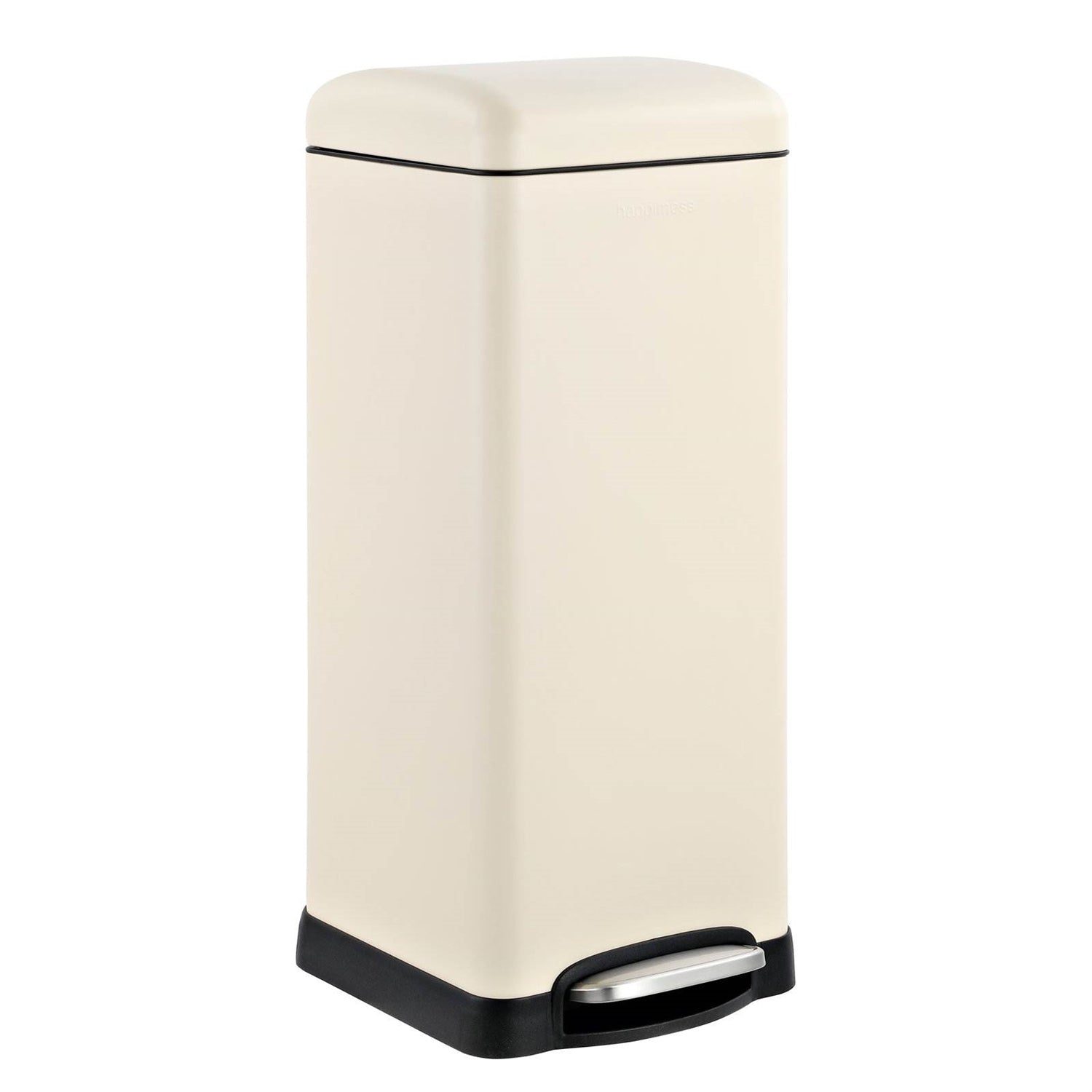 8-Gallon Retro Stainless Steel Step-On Trash Can in Light Almond Beige Finish-0