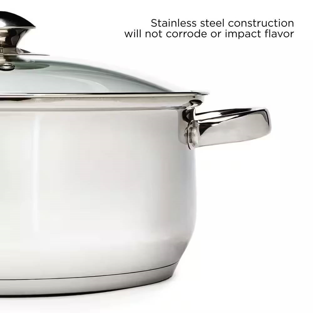 5-Quart Stainless Steel Dutch Oven with Glass Lid-3