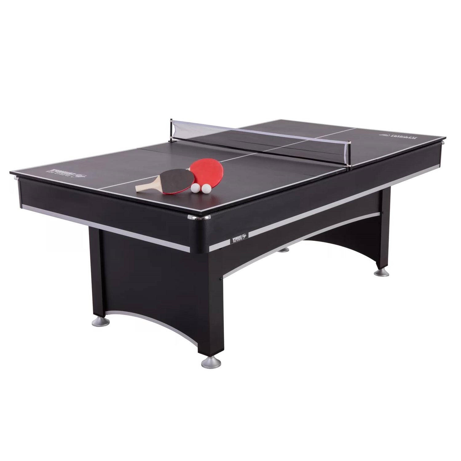 7-Foot 2-in-1 Conversion top Pool Table Ping Pong Table Set-1