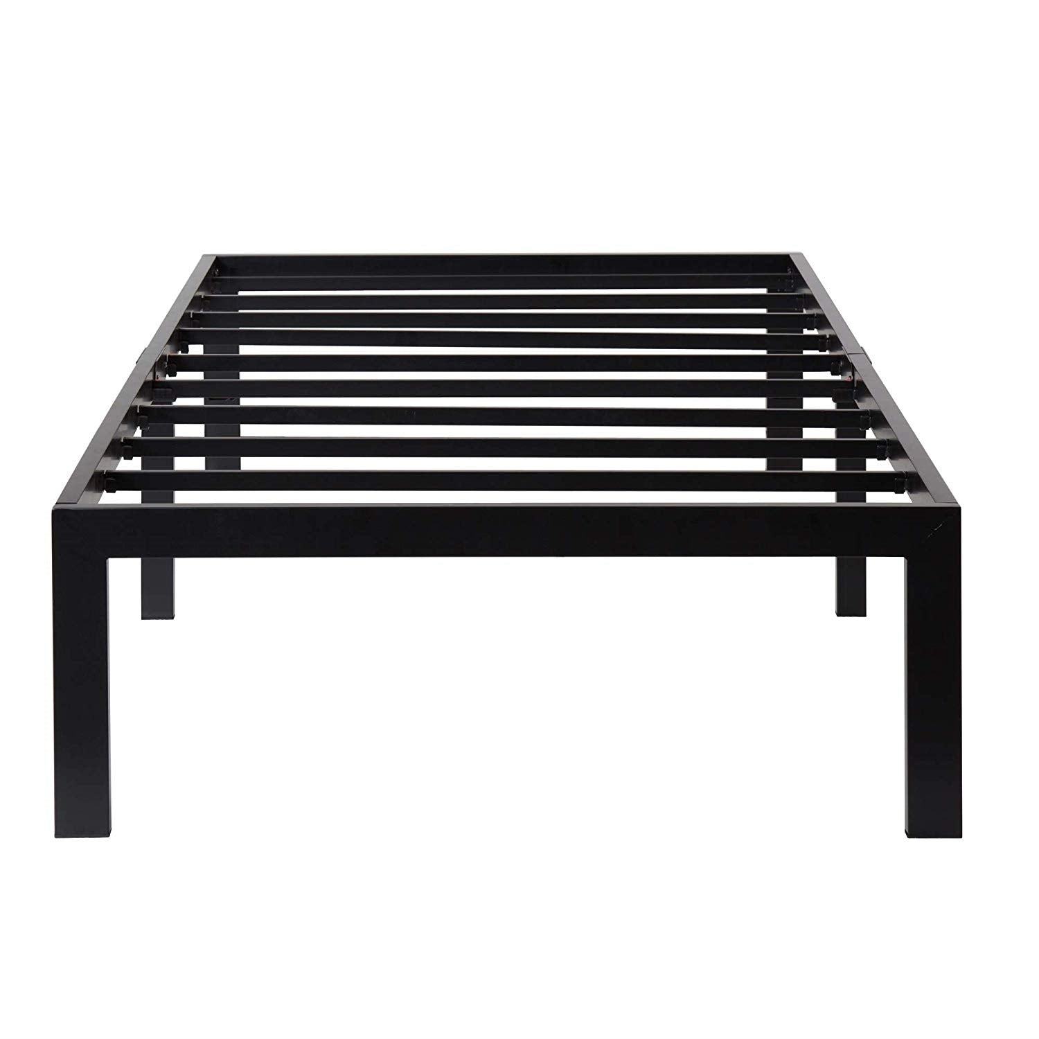 Twin size Modern Heavy Duty Black Metal Platform Bed Frame-0