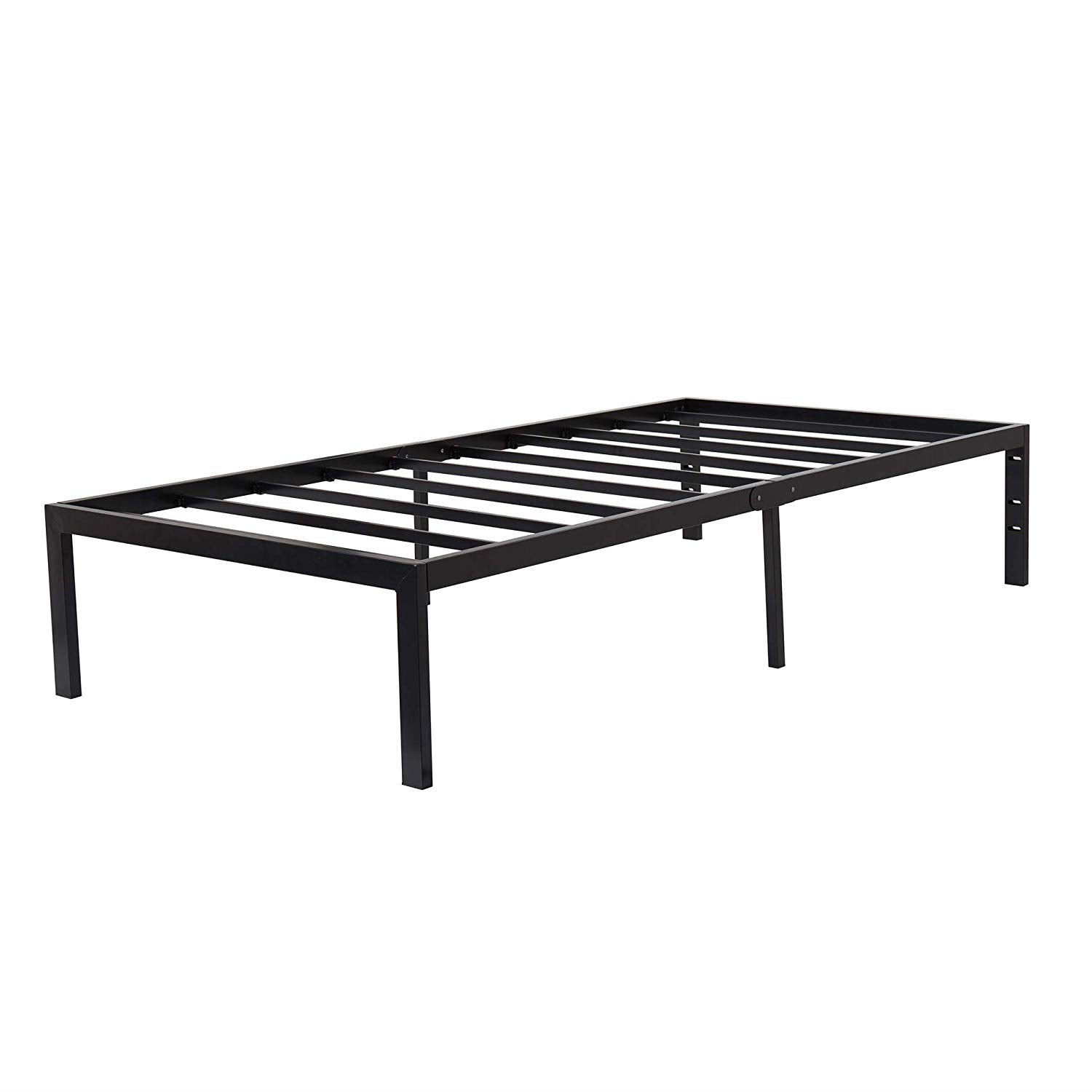Twin size Modern Heavy Duty Black Metal Platform Bed Frame-1