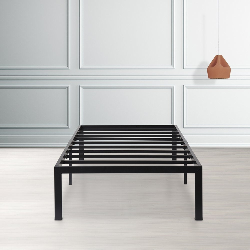 Twin size Modern Heavy Duty Black Metal Platform Bed Frame-2