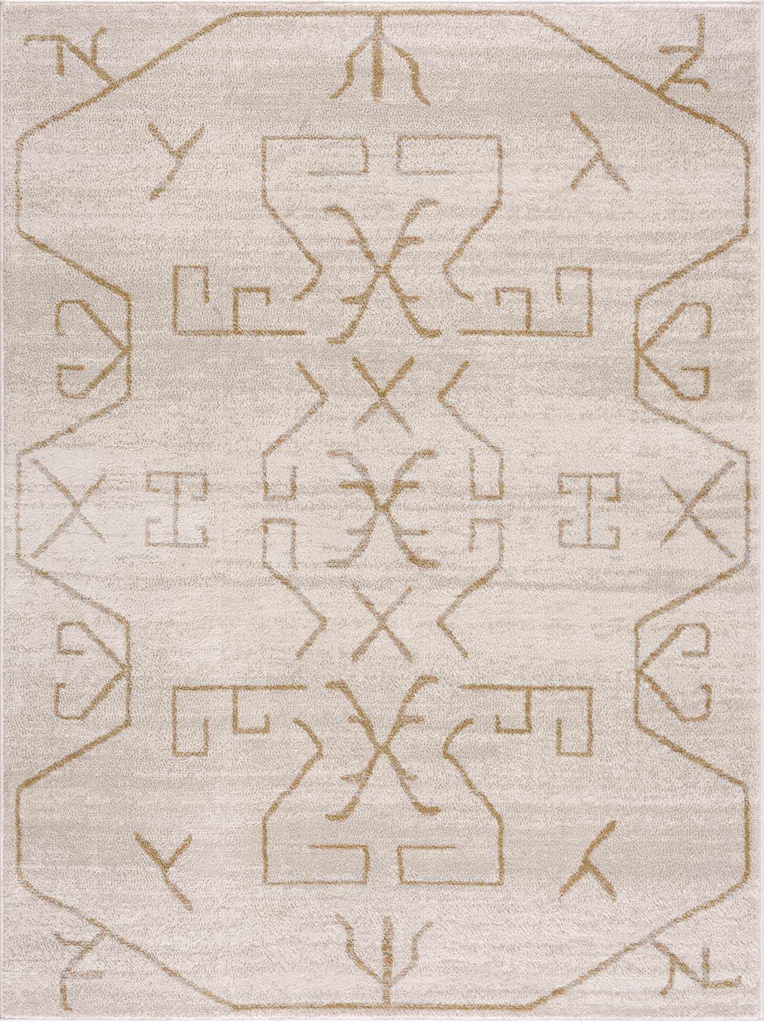 Azzan Cream & Gold Area Rug
