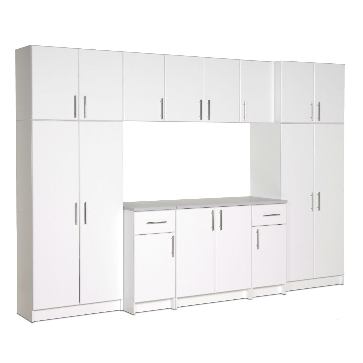 White Wall Cabinet with 2 Doors and Adjustable Shelf-2