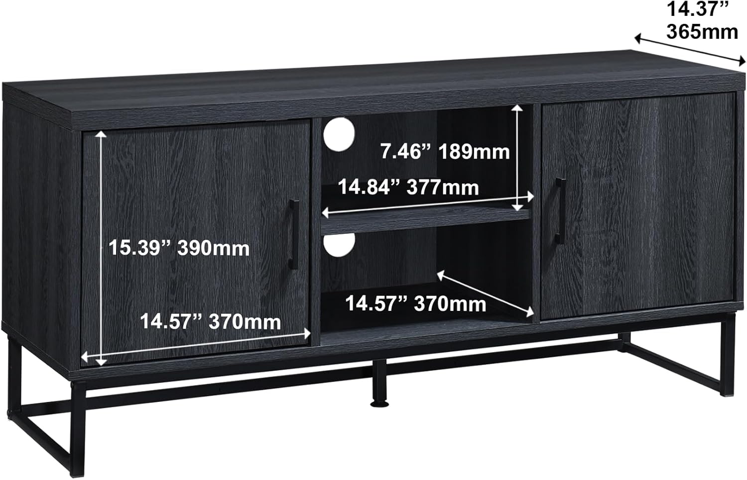 47 in. TV Stand with 2 Storage Cabinets Fits TV's up to 50 in.