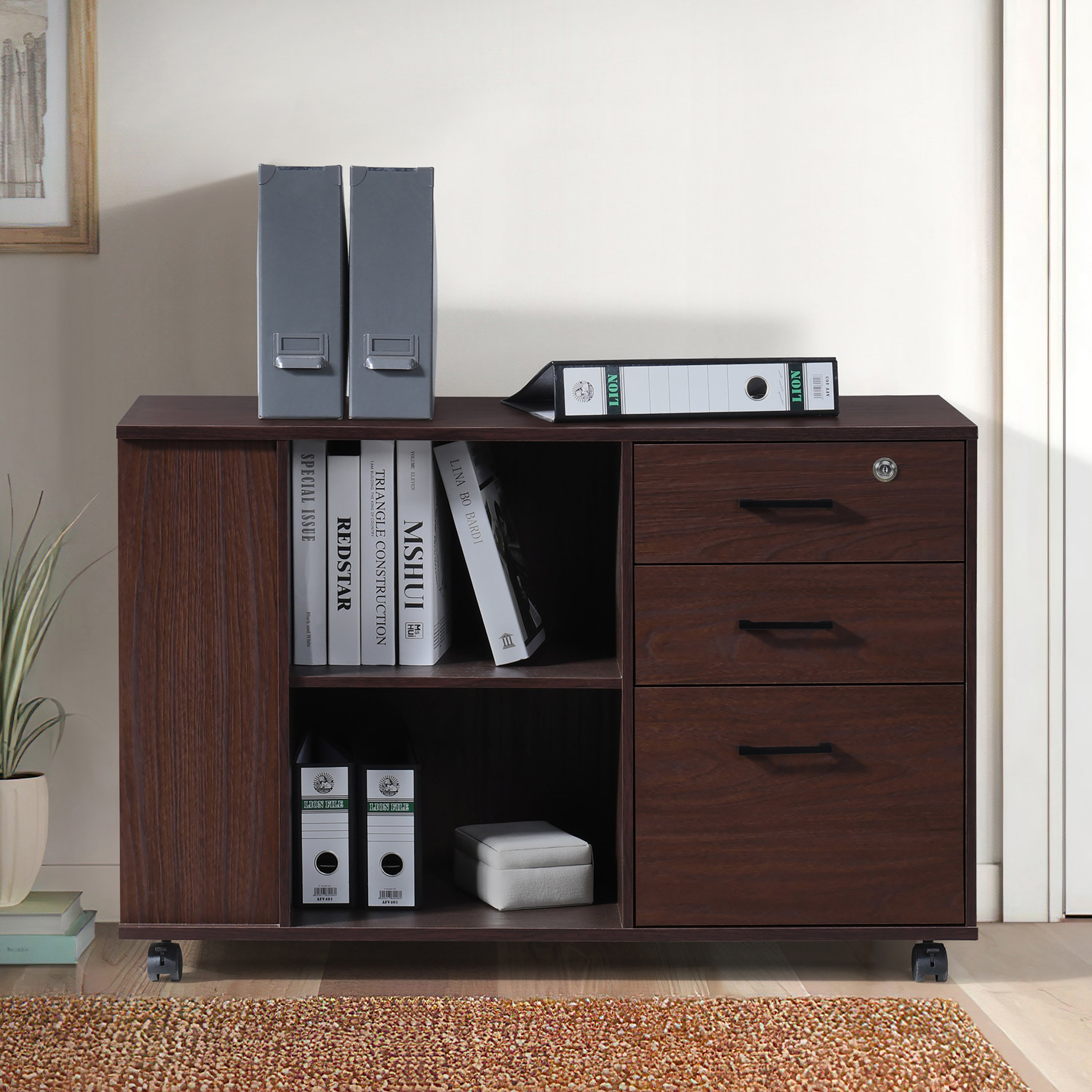 3-Drawer 39.37 in. W Lateral File Cabinet