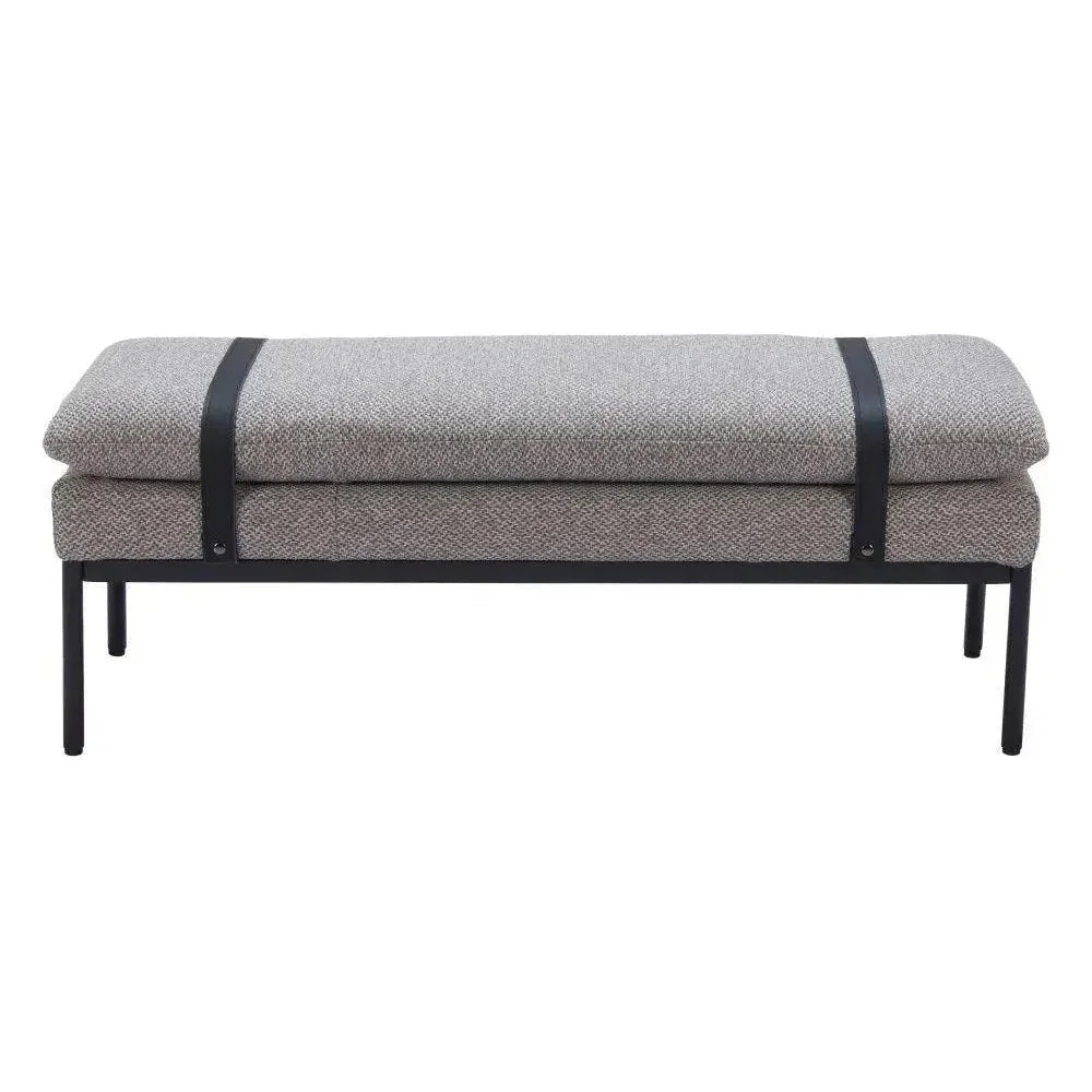 Padd Wood and Steel Grey Bench