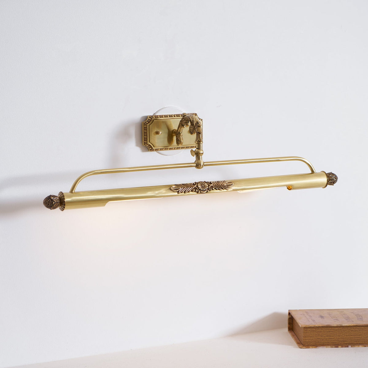 Antique Brass Picture Frame Wall Lamp with Integrated Light | Gallery Wall Art