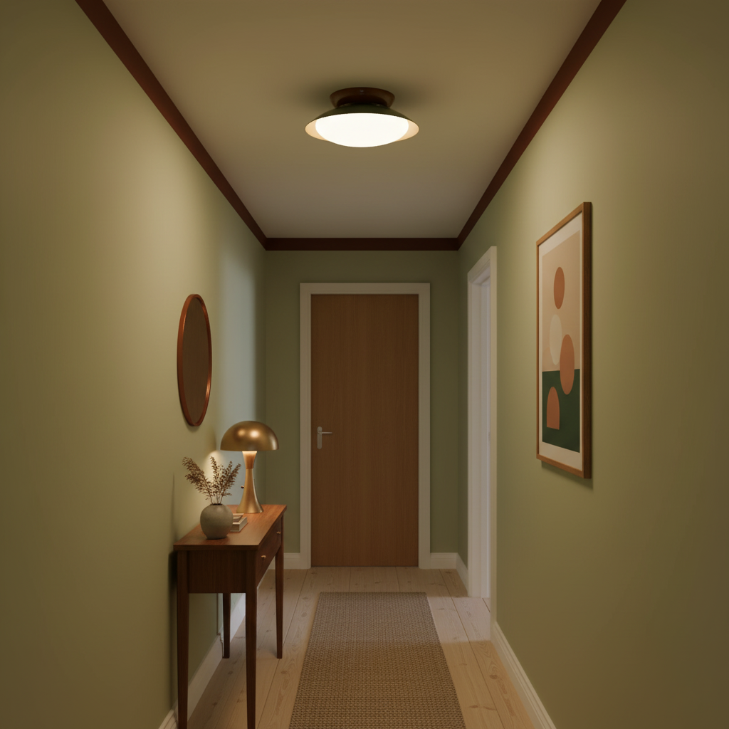 Olivea | Flush Mount LED Ceiling Light with Dome Shade, Dimmable Option for Small Spaces