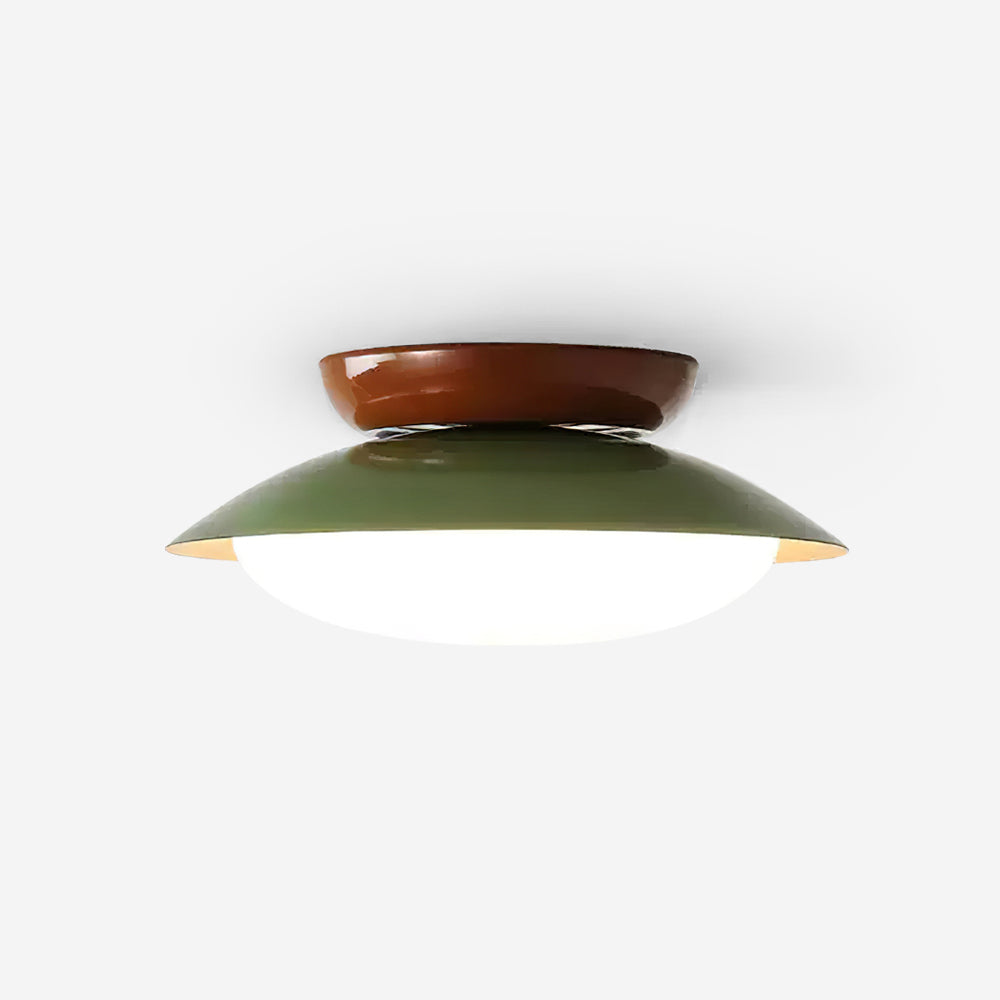 Olivea | Flush Mount LED Ceiling Light with Dome Shade, Dimmable Option for Small Spaces