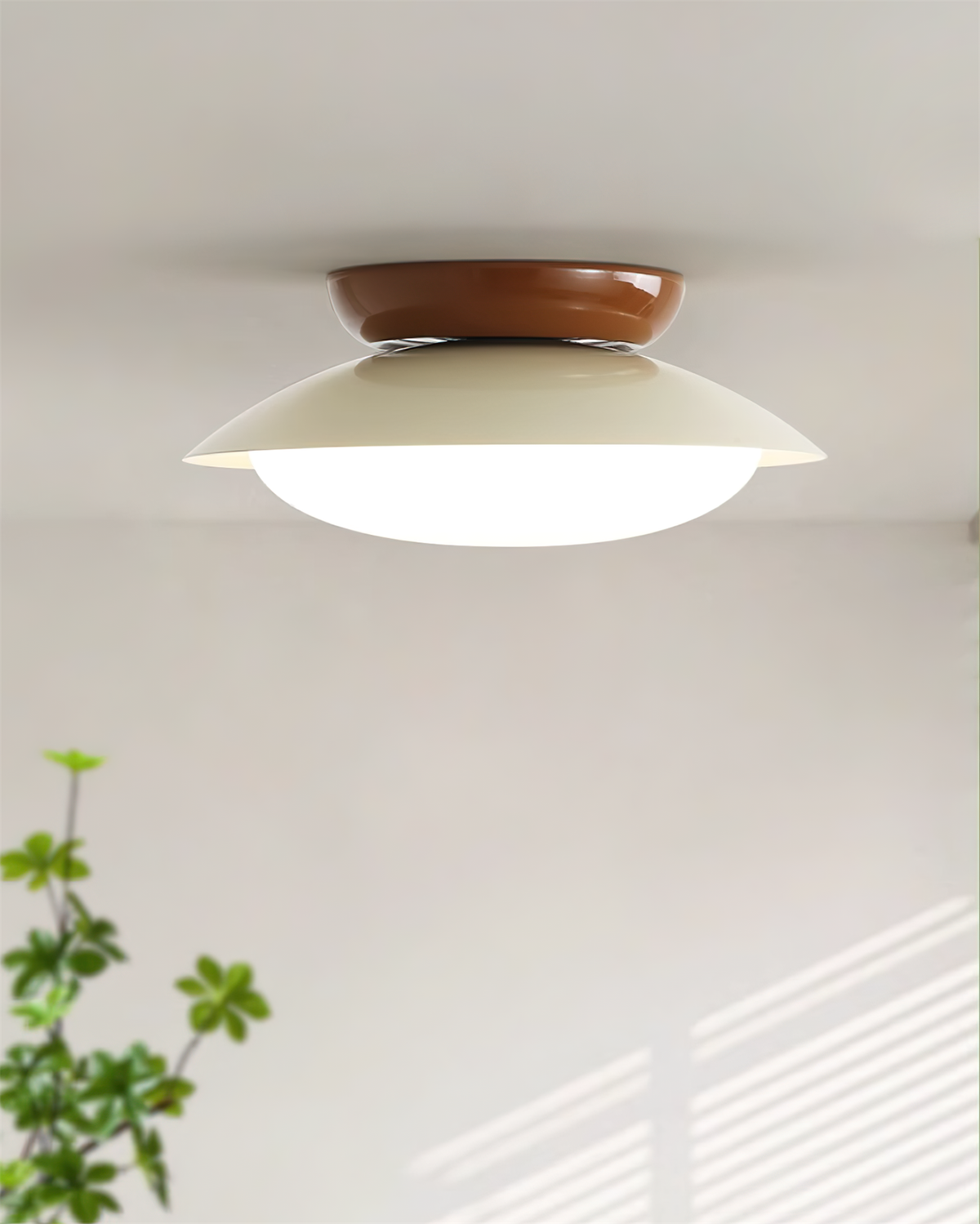 Olivea | Flush Mount LED Ceiling Light with Dome Shade, Dimmable Option for Small Spaces
