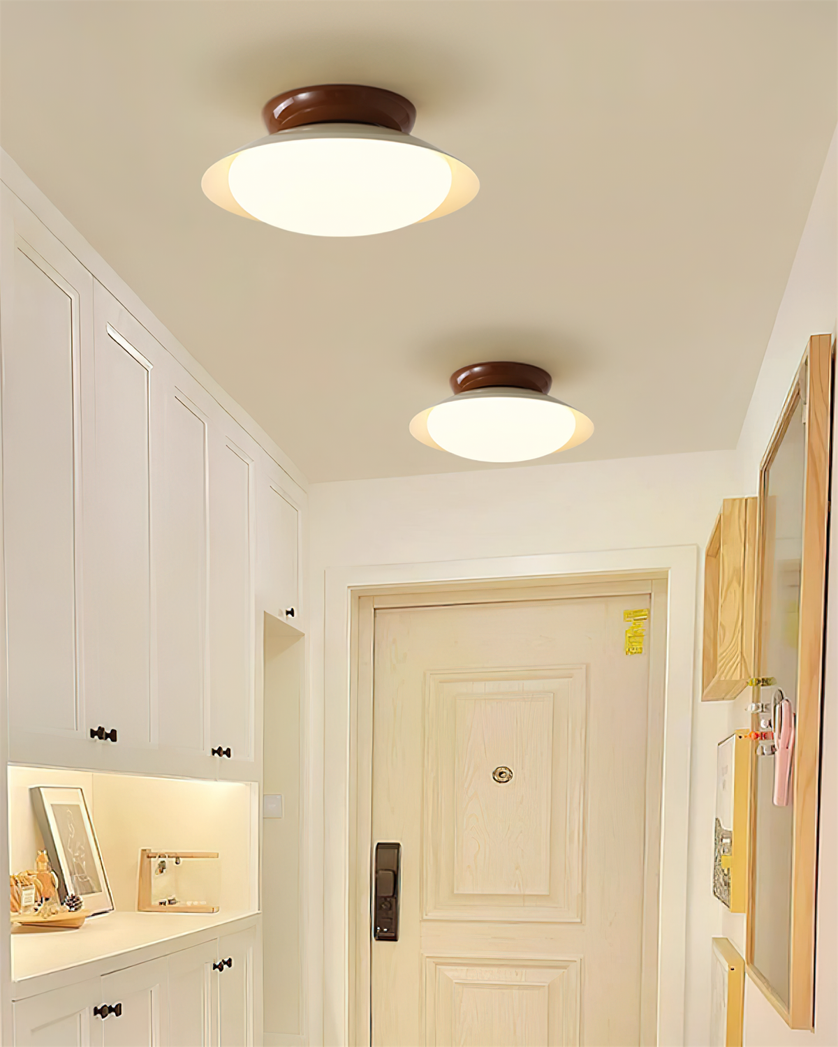 Olivea | Flush Mount LED Ceiling Light with Dome Shade, Dimmable Option for Small Spaces