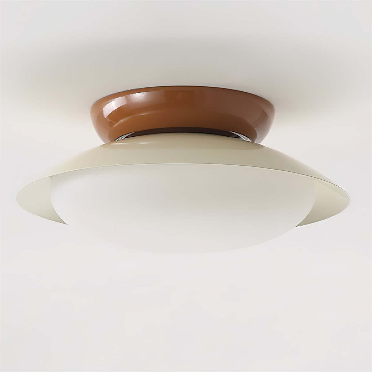 Olivea | Flush Mount LED Ceiling Light with Dome Shade, Dimmable Option for Small Spaces
