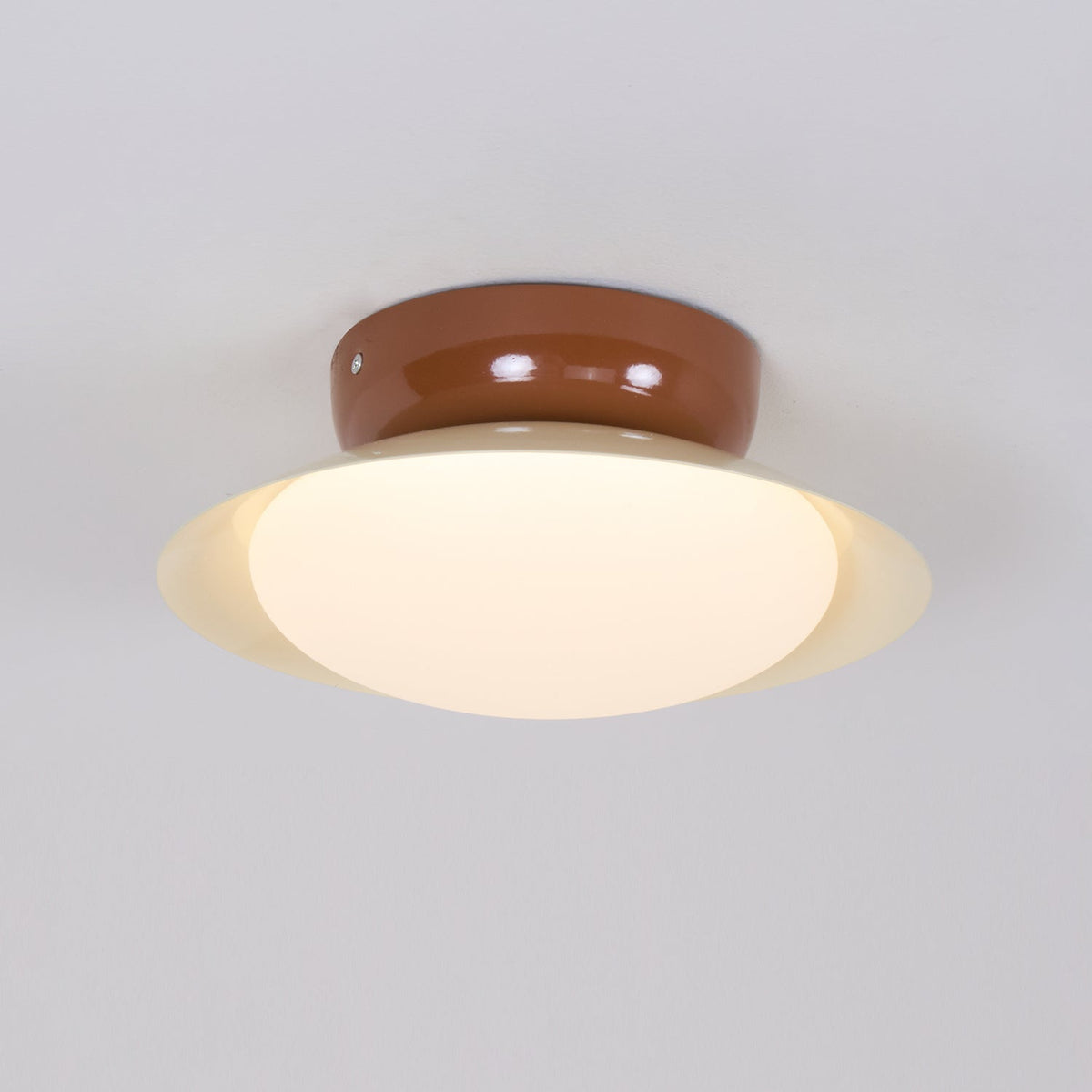 Olivea | Flush Mount LED Ceiling Light with Dome Shade, Dimmable Option for Small Spaces