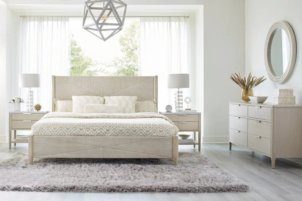 Pearl Soft Light Sand Finish Woven Complete Bed