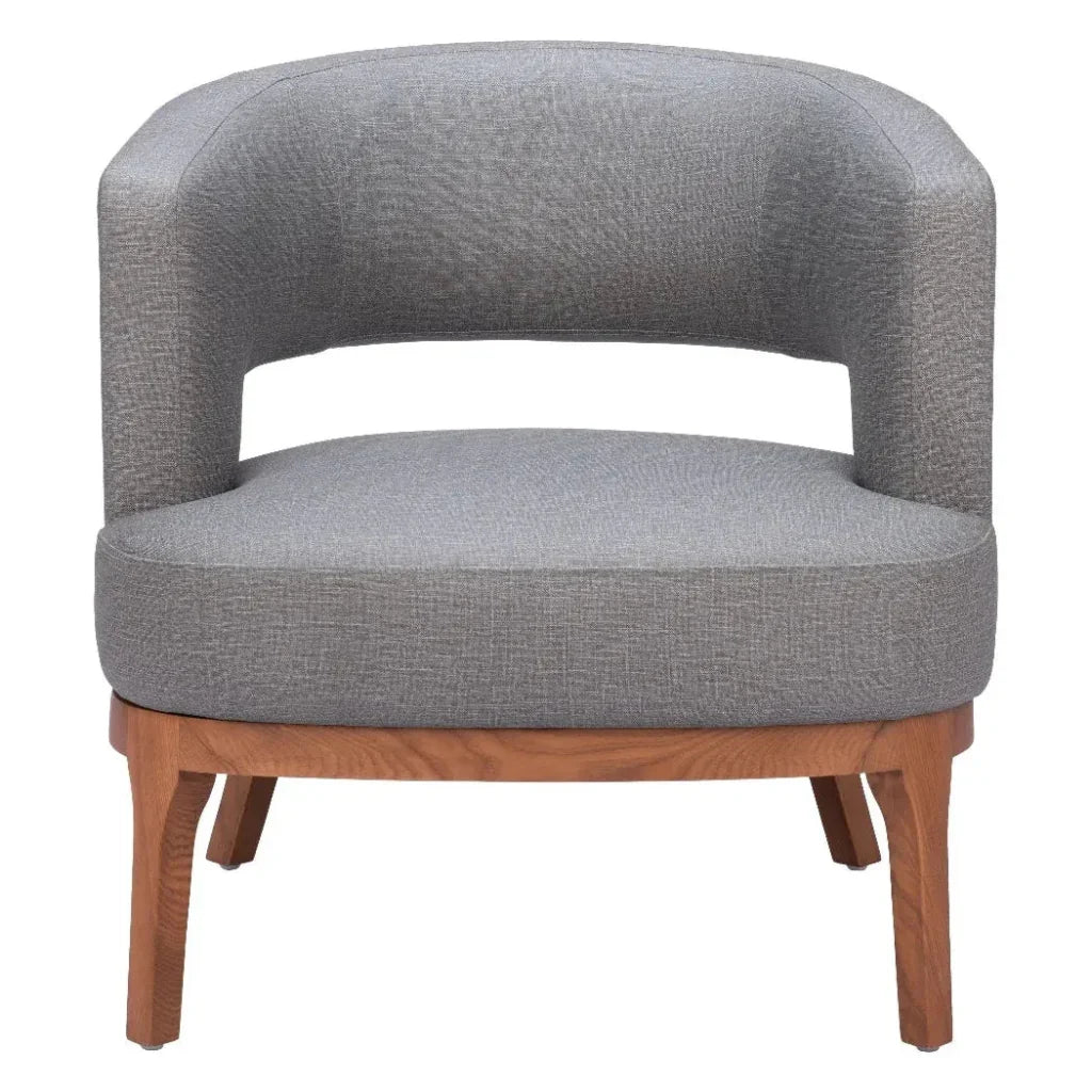 Penryn Wood Slate Gray Accent Arm Chair