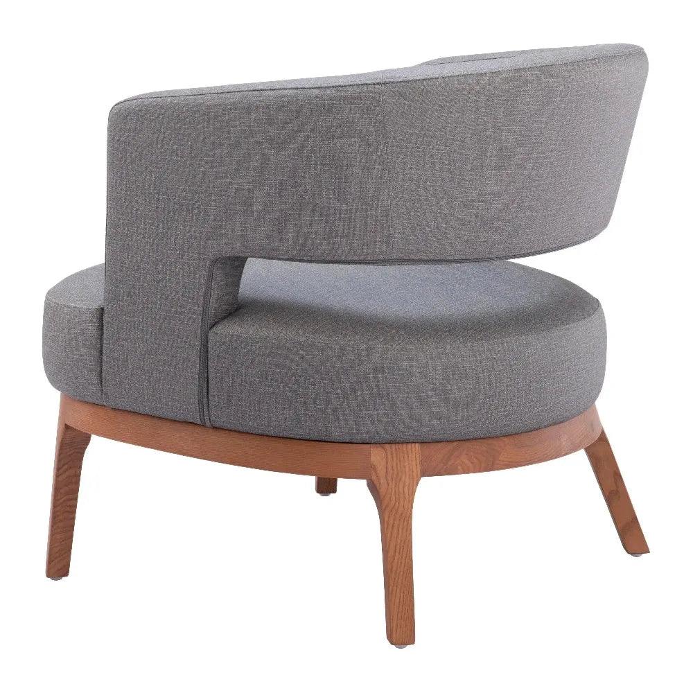Penryn Wood Slate Gray Accent Arm Chair