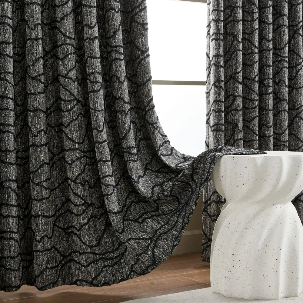 Peyton Heavy Geometric Linen Cotton Curtains