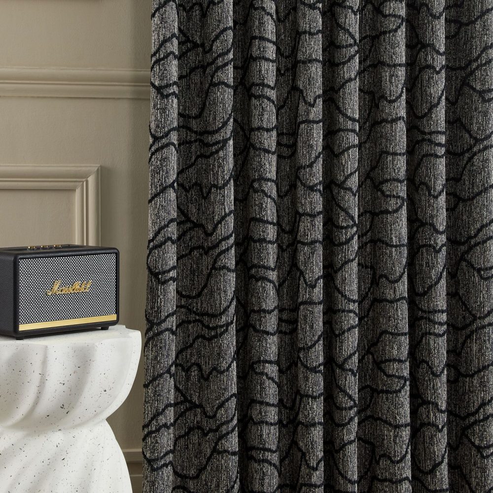 Peyton Heavy Geometric Linen Cotton Curtains