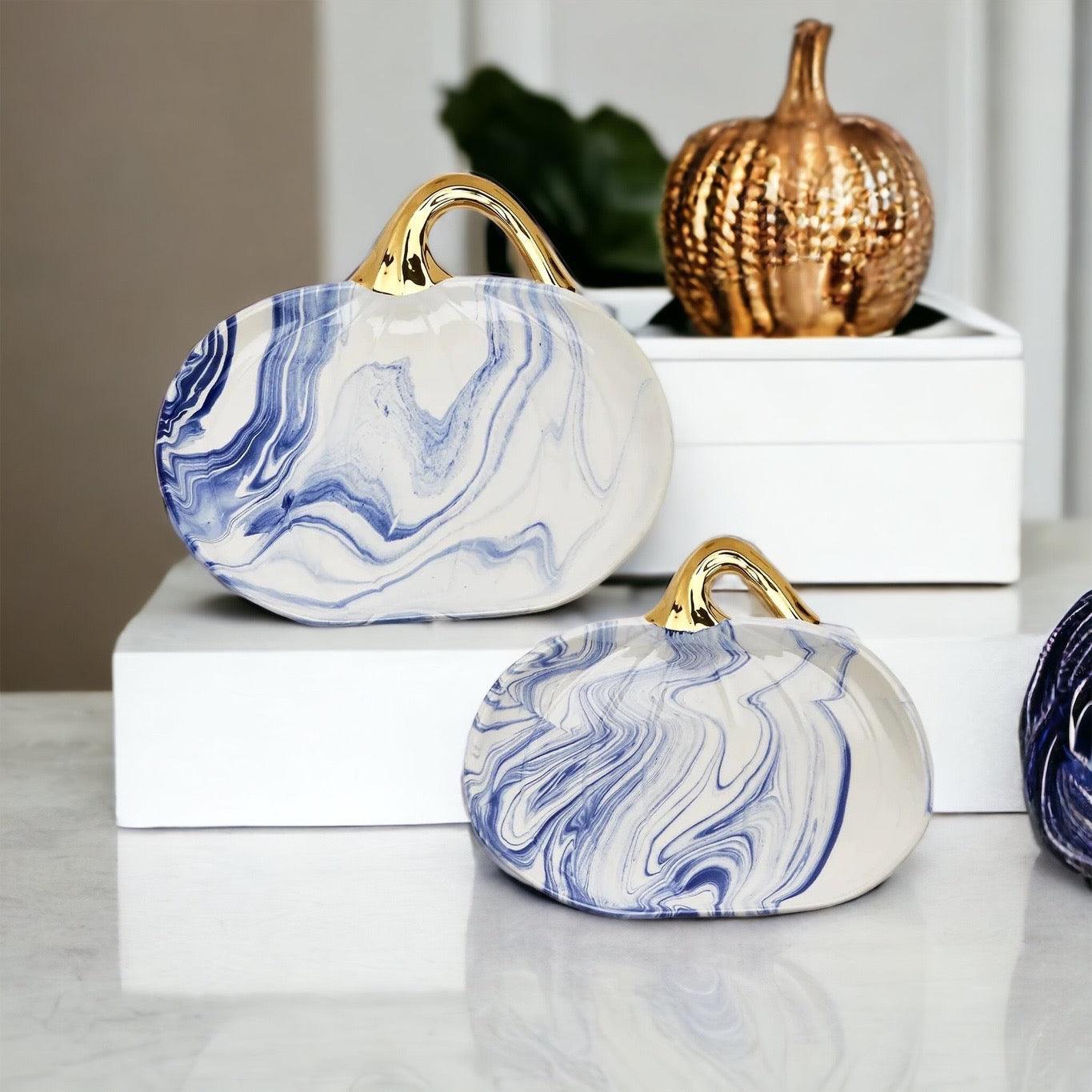 Martha Blue Pumpkin Plate-4