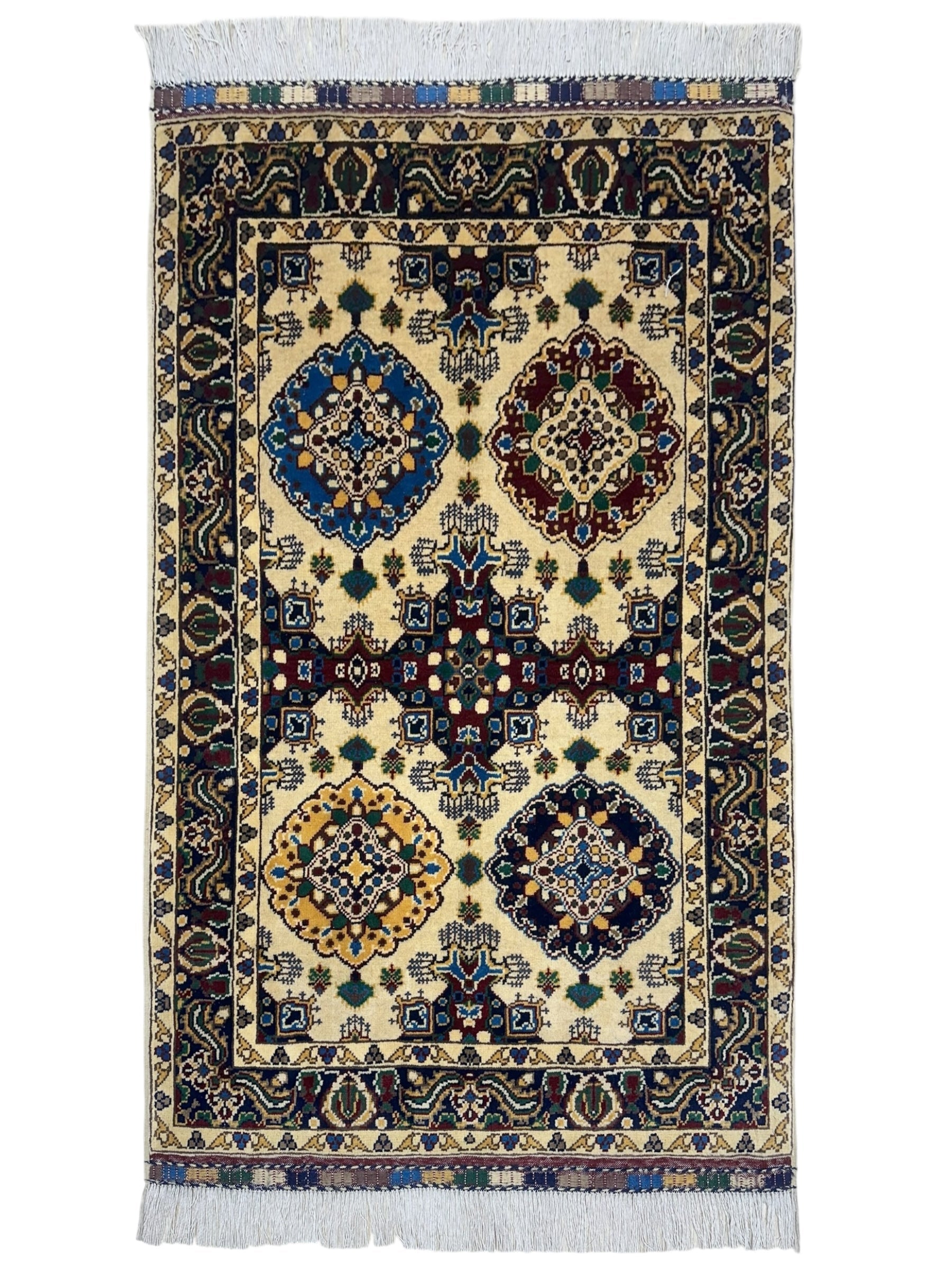 Hand-Knotted Afghani Kashi Wool Rug – 2’9″  x  4’4″