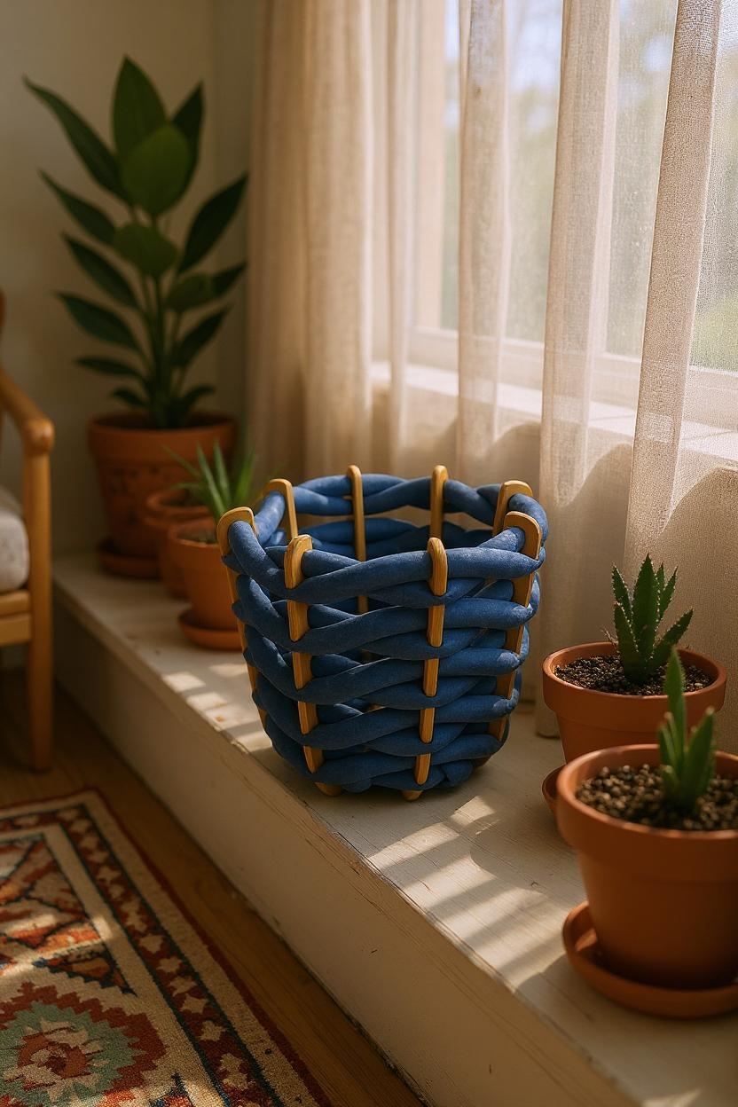 (M) Hull Basket in Cobalt Ultra suede