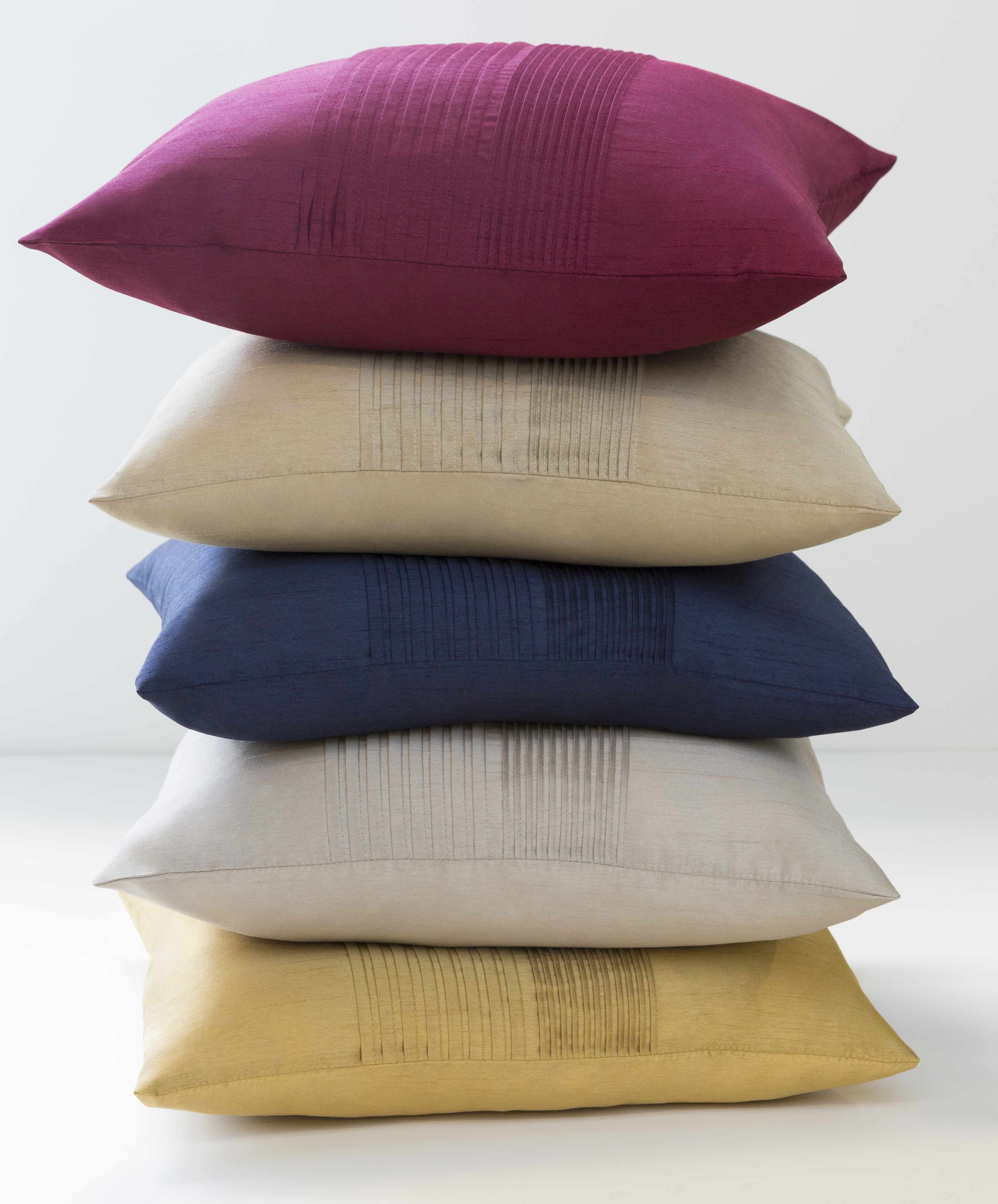 Monolith Mustard Pleated Throw Pillow-1