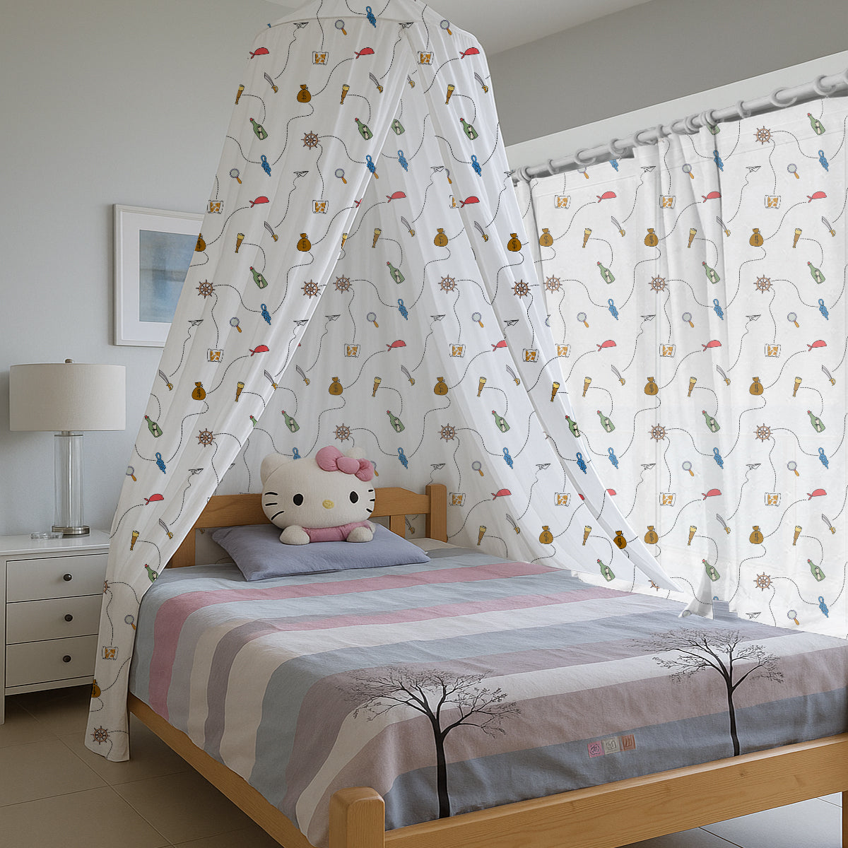 Pirate Art  Printed Canopy
